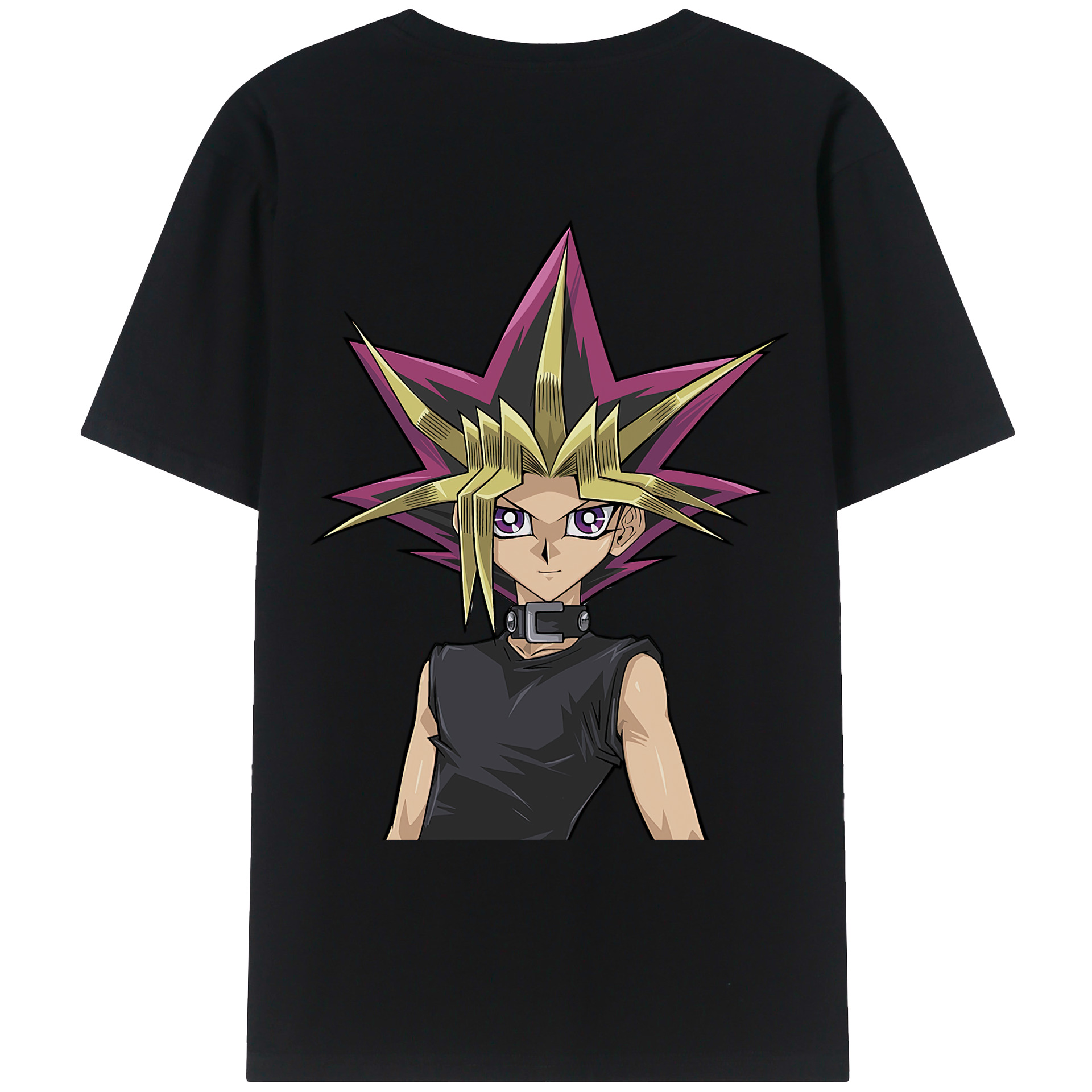 （画像用） 遊☆戯☆王 Yu-Gi-Oh! 綿100％ メンズ半袖Tシャツ（バックプリント） 通気性
