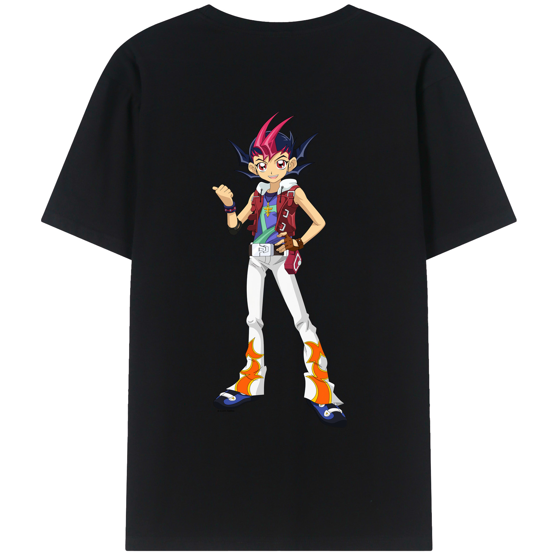 （画像用） 遊☆戯☆王 Yu-Gi-Oh! 綿100％ メンズ半袖Tシャツ（バックプリント） 通気性