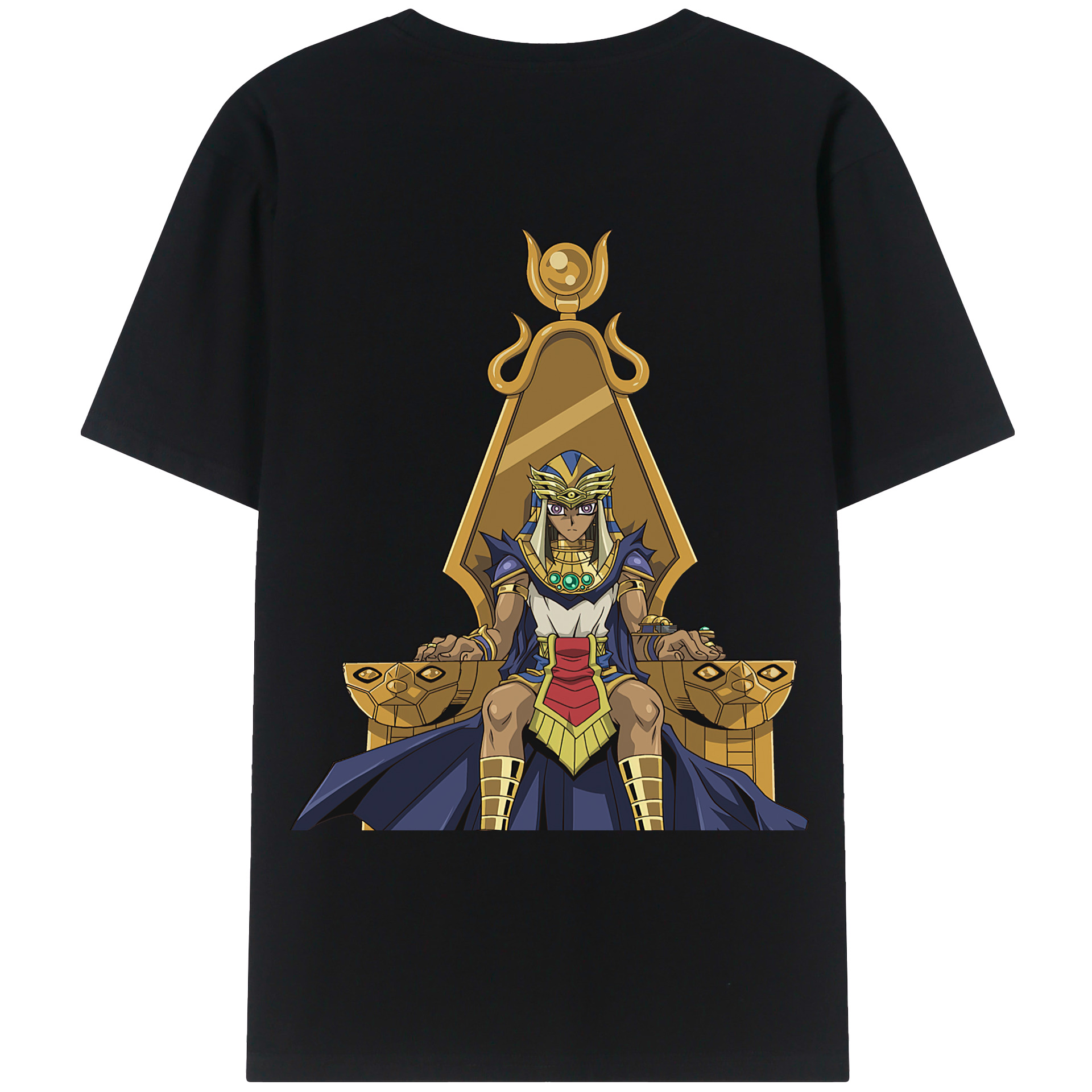 （画像用） 遊☆戯☆王 Yu-Gi-Oh! 綿100％ メンズ半袖Tシャツ（バックプリント） 通気性