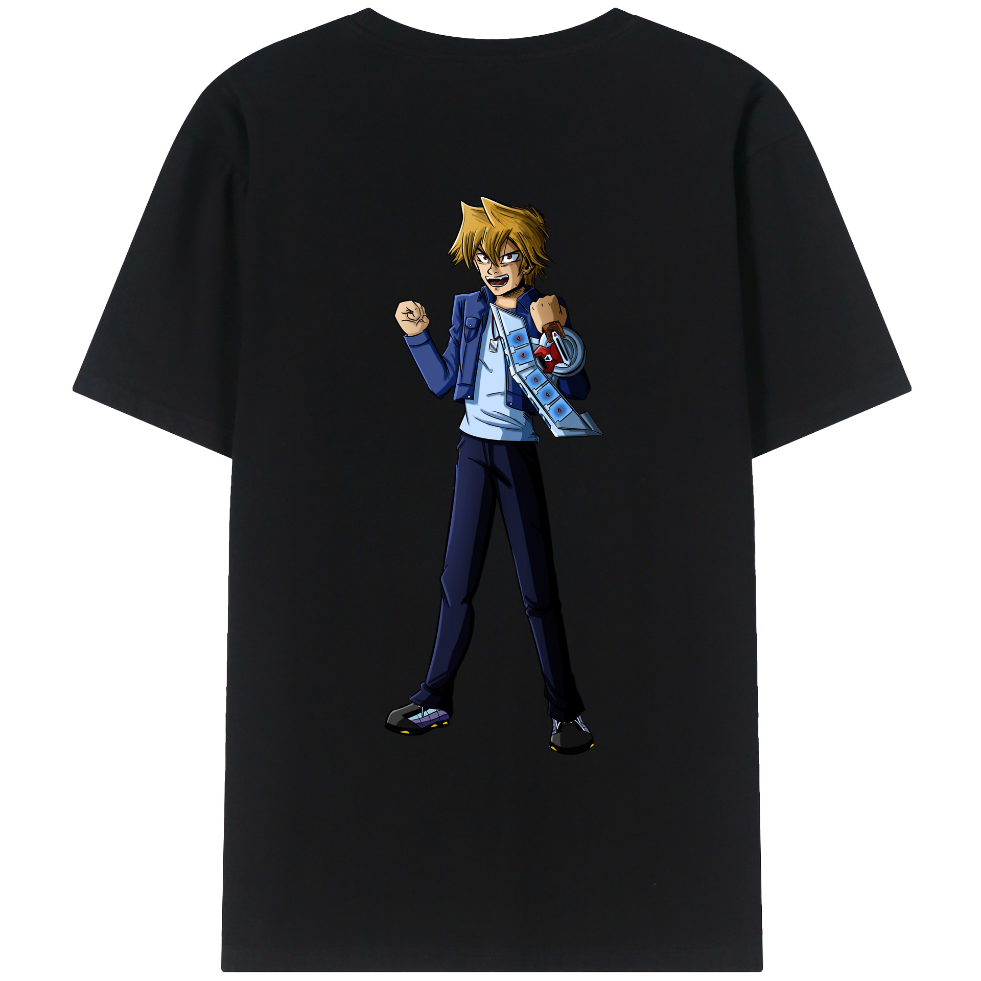 （画像用） 遊☆戯☆王 Yu-Gi-Oh! 綿100％ メンズ半袖Tシャツ（バックプリント） 通気性