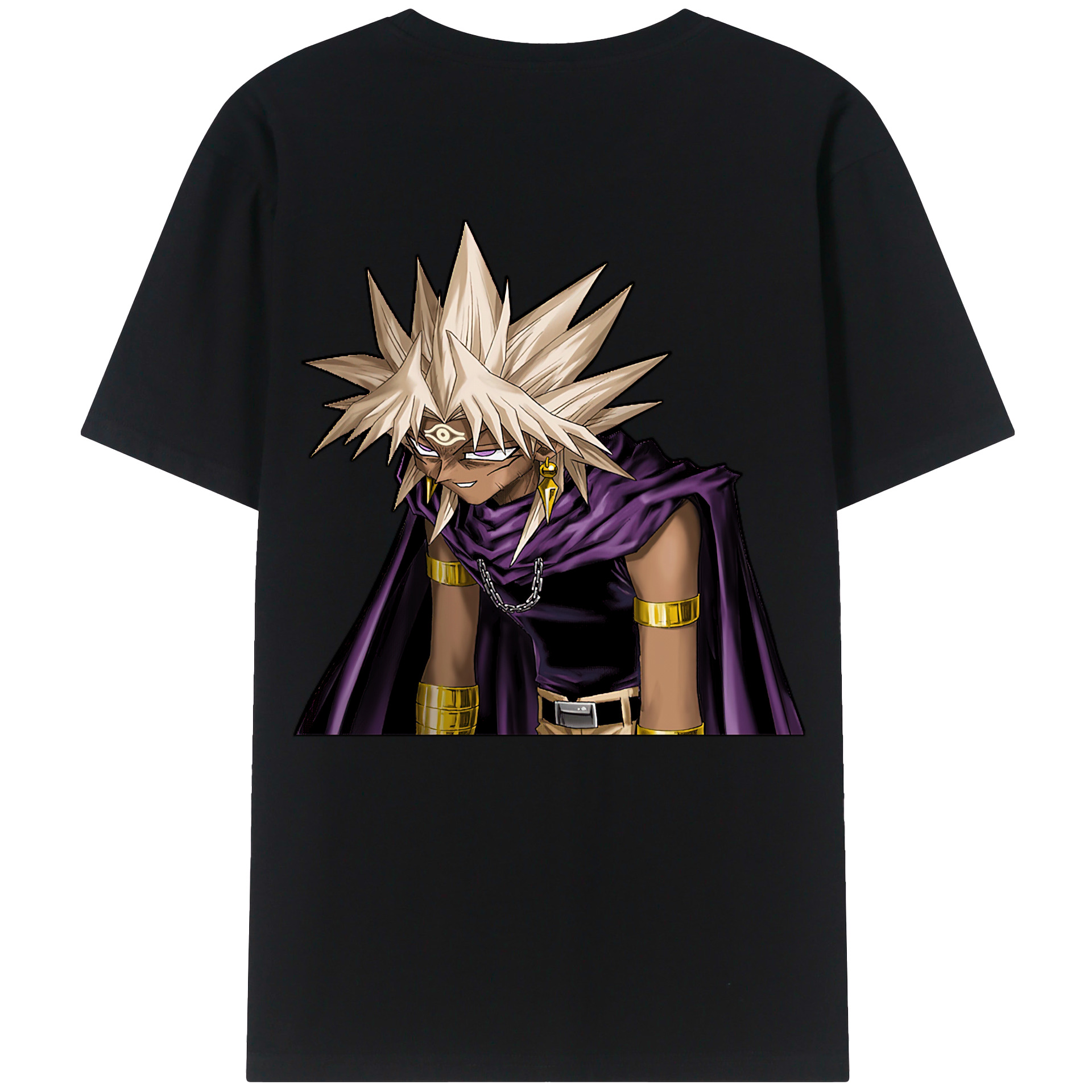 （画像用） 遊☆戯☆王 Yu-Gi-Oh! 綿100％ メンズ半袖Tシャツ（バックプリント） 通気性