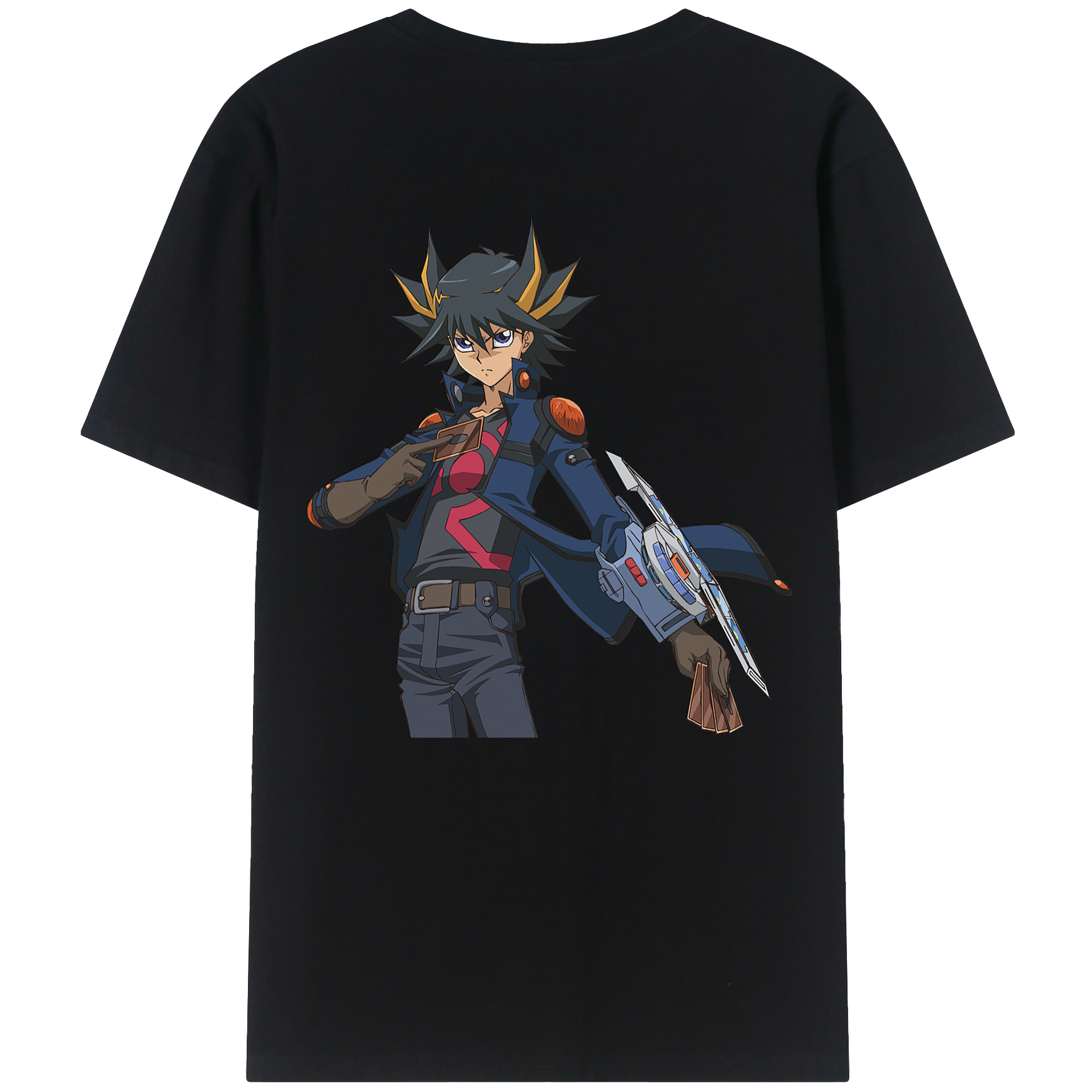 （画像用） 遊☆戯☆王 Yu-Gi-Oh! 綿100％ メンズ半袖Tシャツ（バックプリント） 通気性