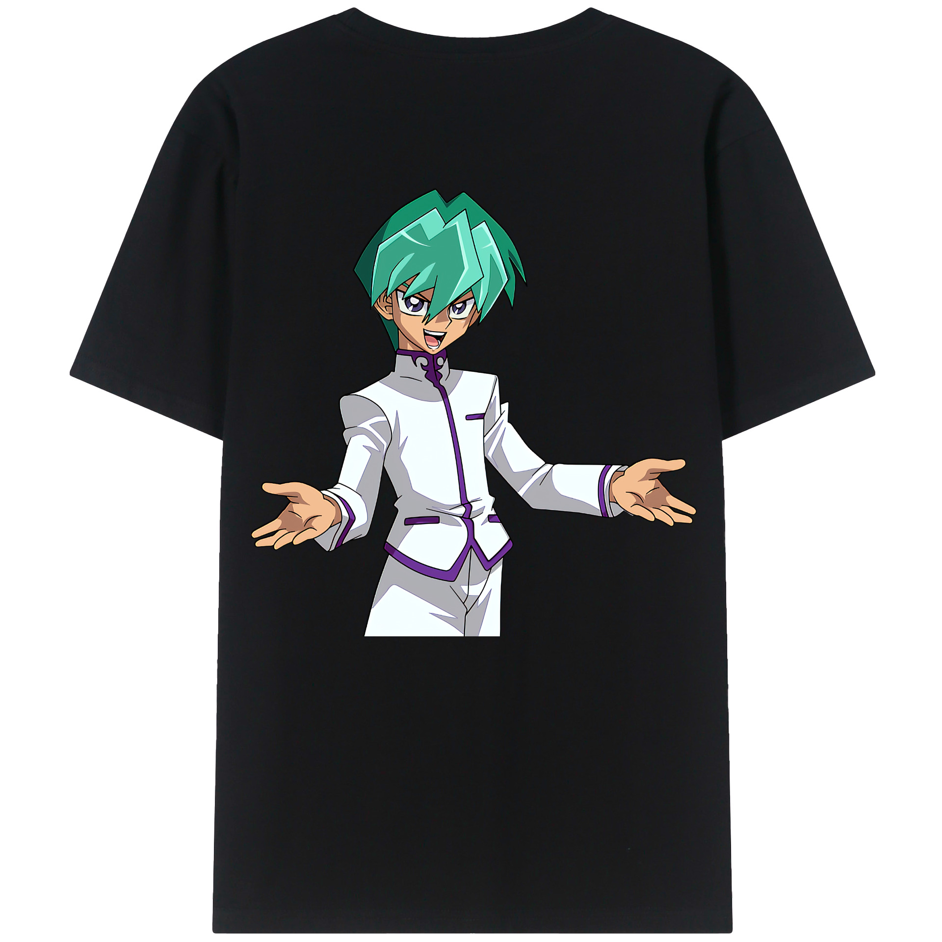 （画像用） 遊☆戯☆王 Yu-Gi-Oh! 綿100％ メンズ半袖Tシャツ（バックプリント） 通気性