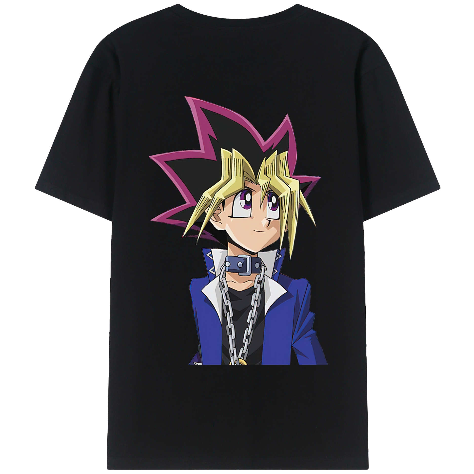 （画像用） 遊☆戯☆王 Yu-Gi-Oh! 綿100％ メンズ半袖Tシャツ（バックプリント） 通気性