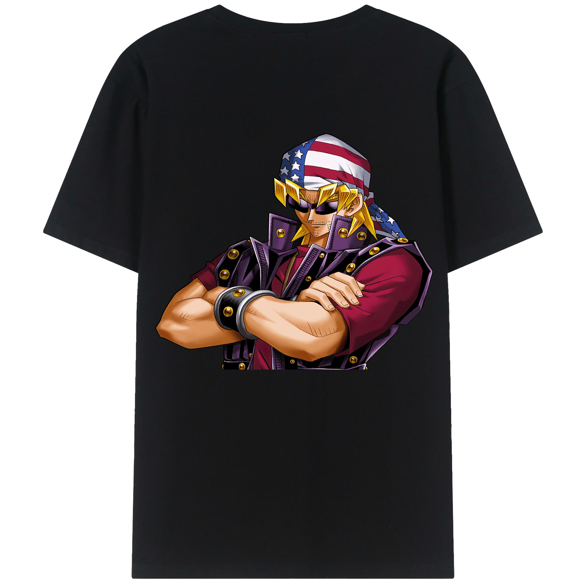 （画像用） 遊☆戯☆王 Yu-Gi-Oh! 綿100％ メンズ半袖Tシャツ（バックプリント） 通気性