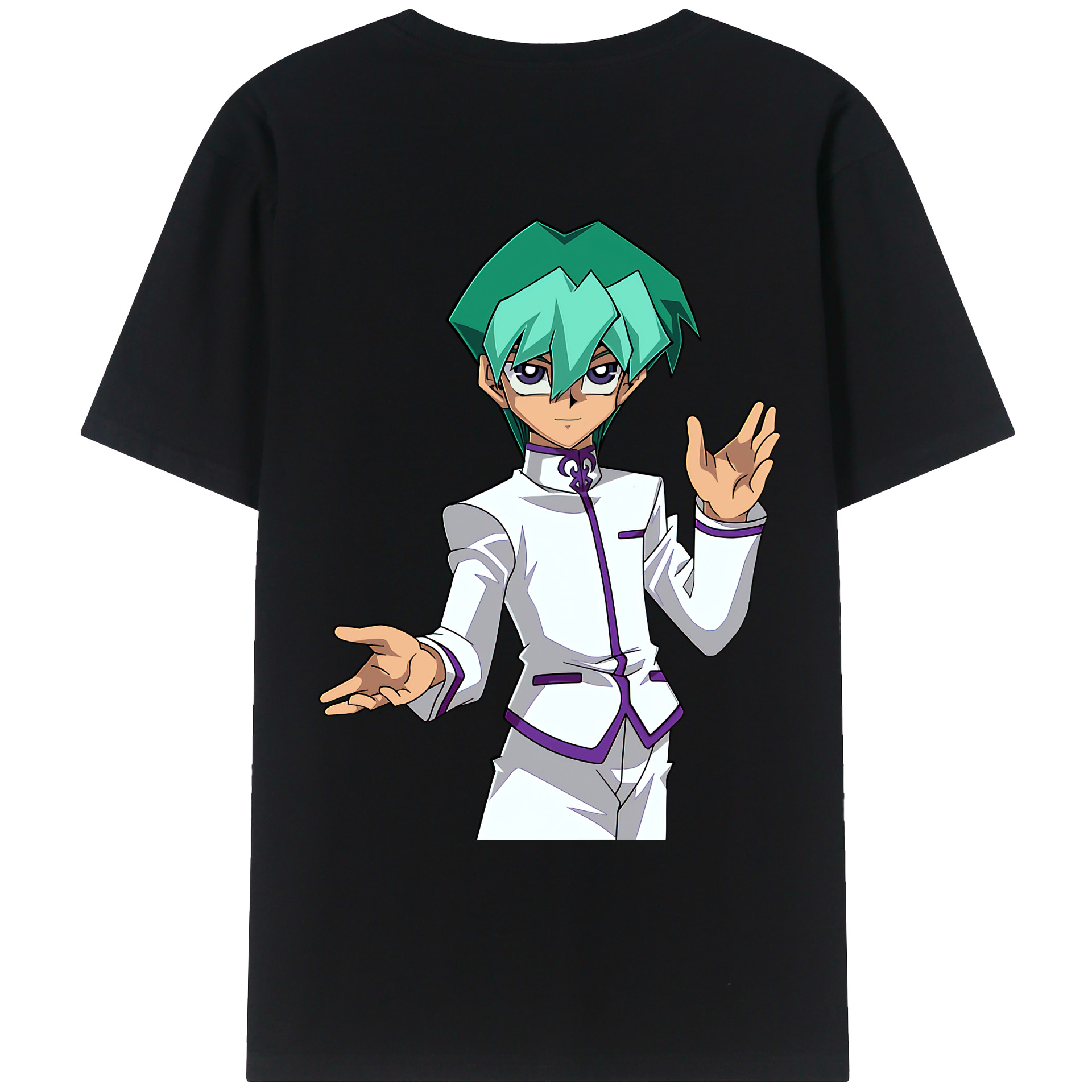 （画像用） 遊☆戯☆王 Yu-Gi-Oh! 綿100％ メンズ半袖Tシャツ（バックプリント） 通気性