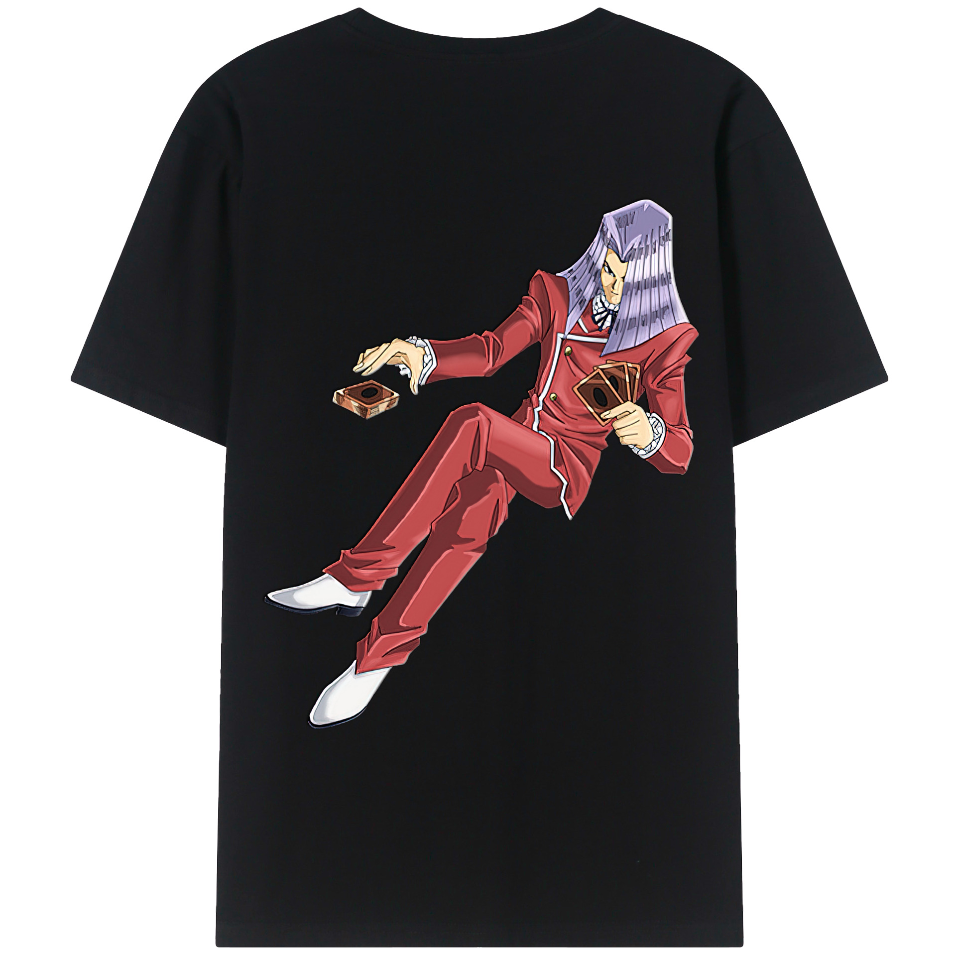 （画像用） 遊☆戯☆王 Yu-Gi-Oh! 綿100％ メンズ半袖Tシャツ（バックプリント） 通気性