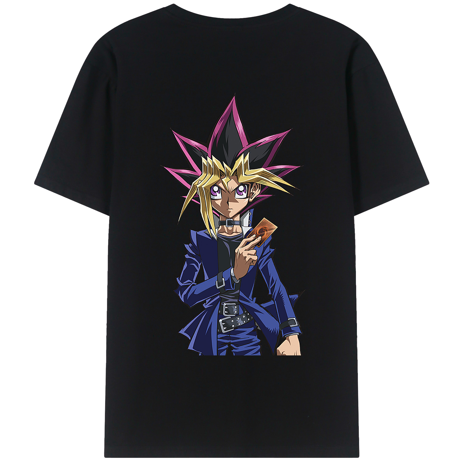 （画像用） 遊☆戯☆王 Yu-Gi-Oh! 綿100％ メンズ半袖Tシャツ（バックプリント） 通気性