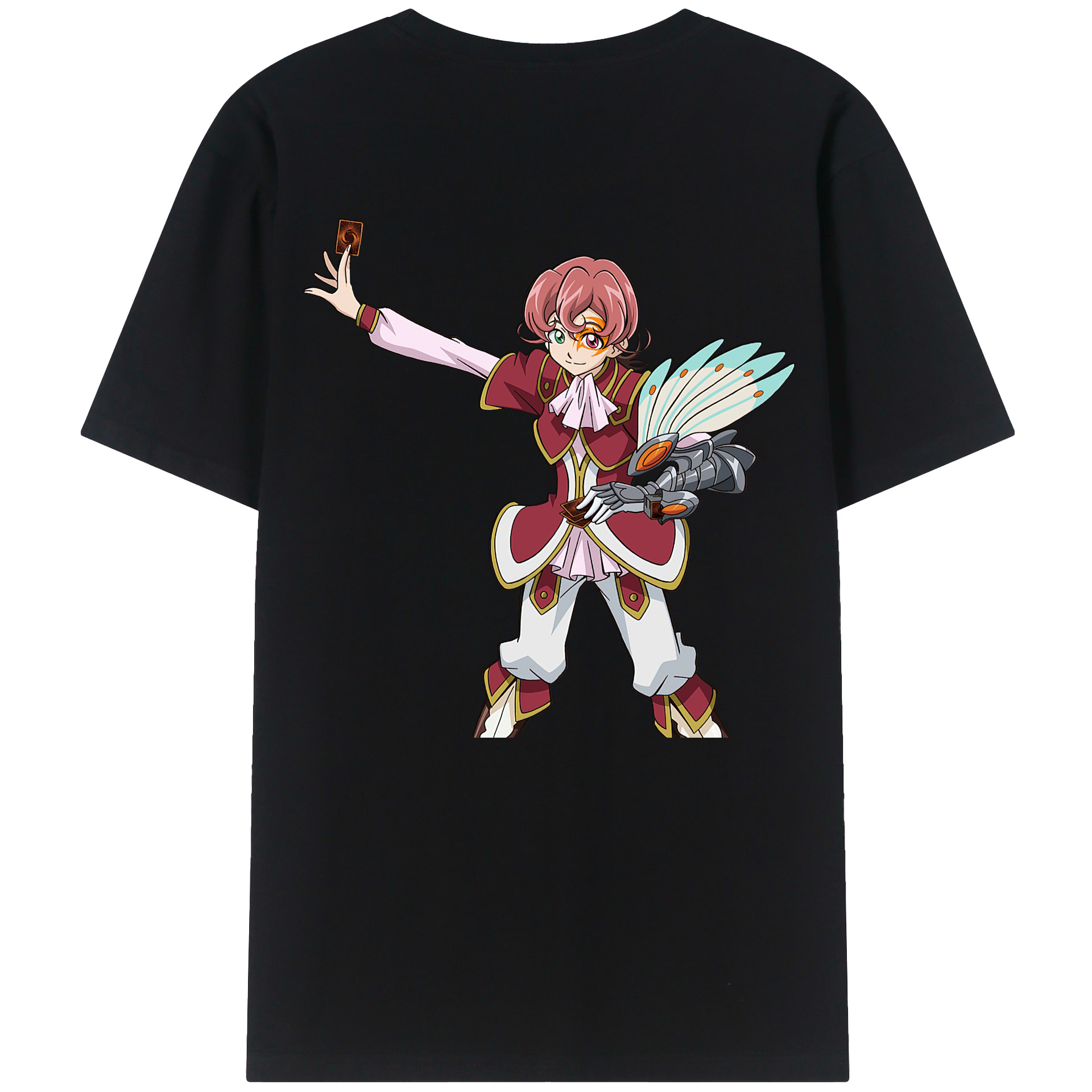（画像用） 遊☆戯☆王 Yu-Gi-Oh! 綿100％ メンズ半袖Tシャツ（バックプリント） 通気性