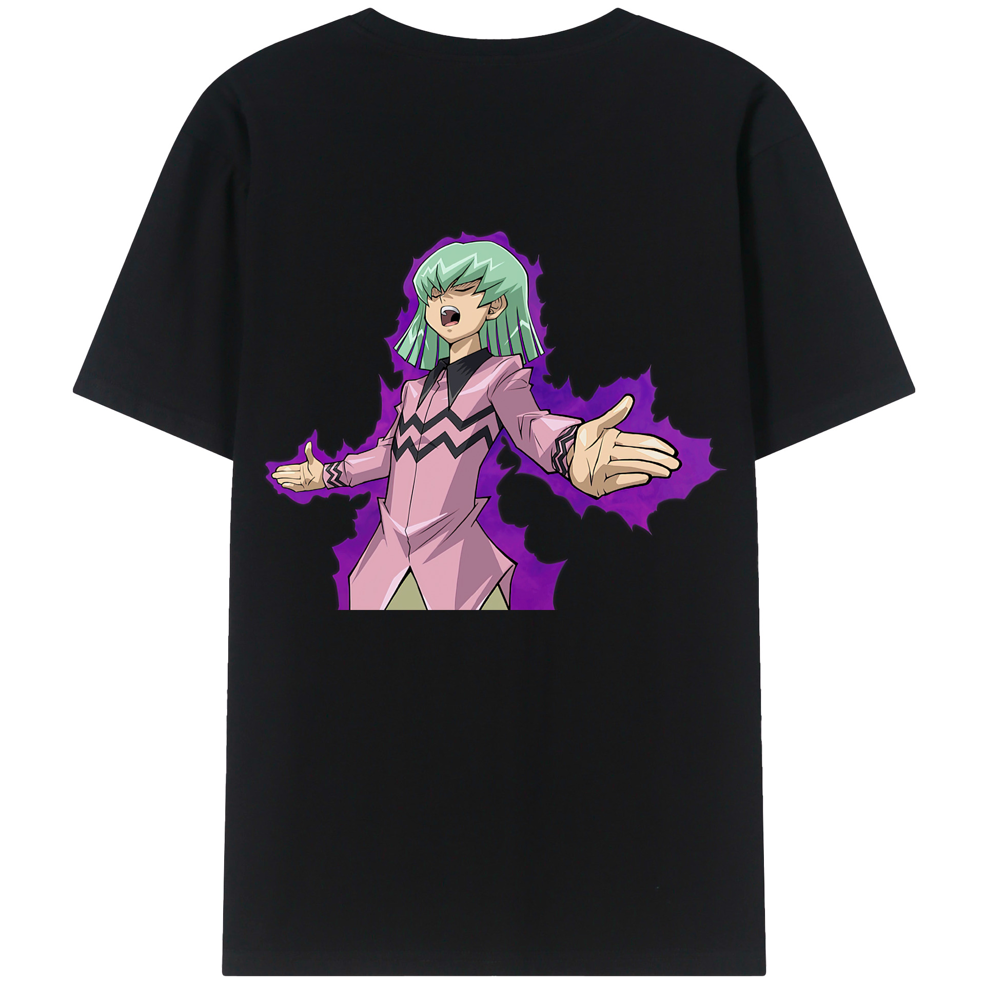 （画像用） 遊☆戯☆王 Yu-Gi-Oh! 綿100％ メンズ半袖Tシャツ（バックプリント） 通気性