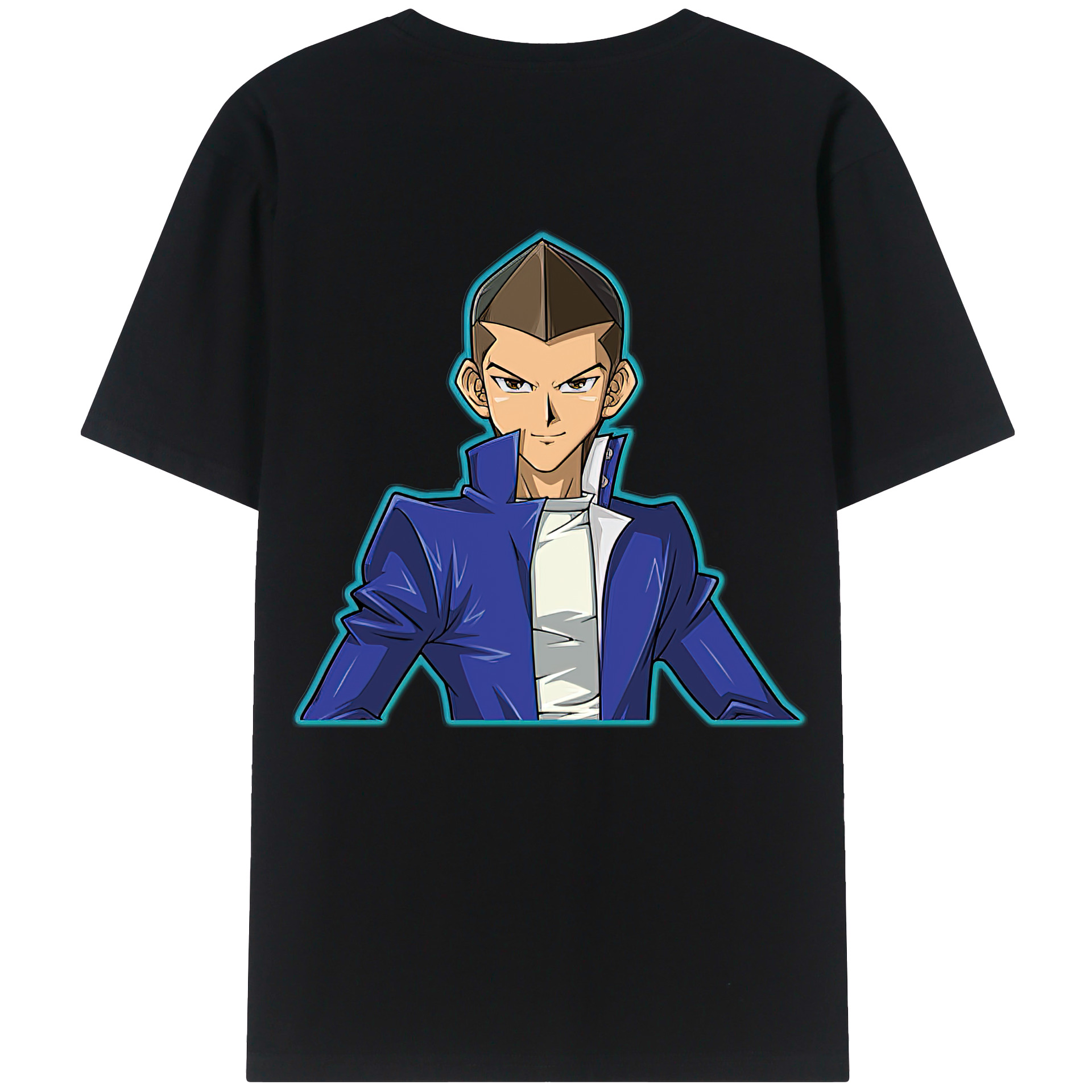 （画像用） 遊☆戯☆王 Yu-Gi-Oh! 綿100％ メンズ半袖Tシャツ（バックプリント） 通気性