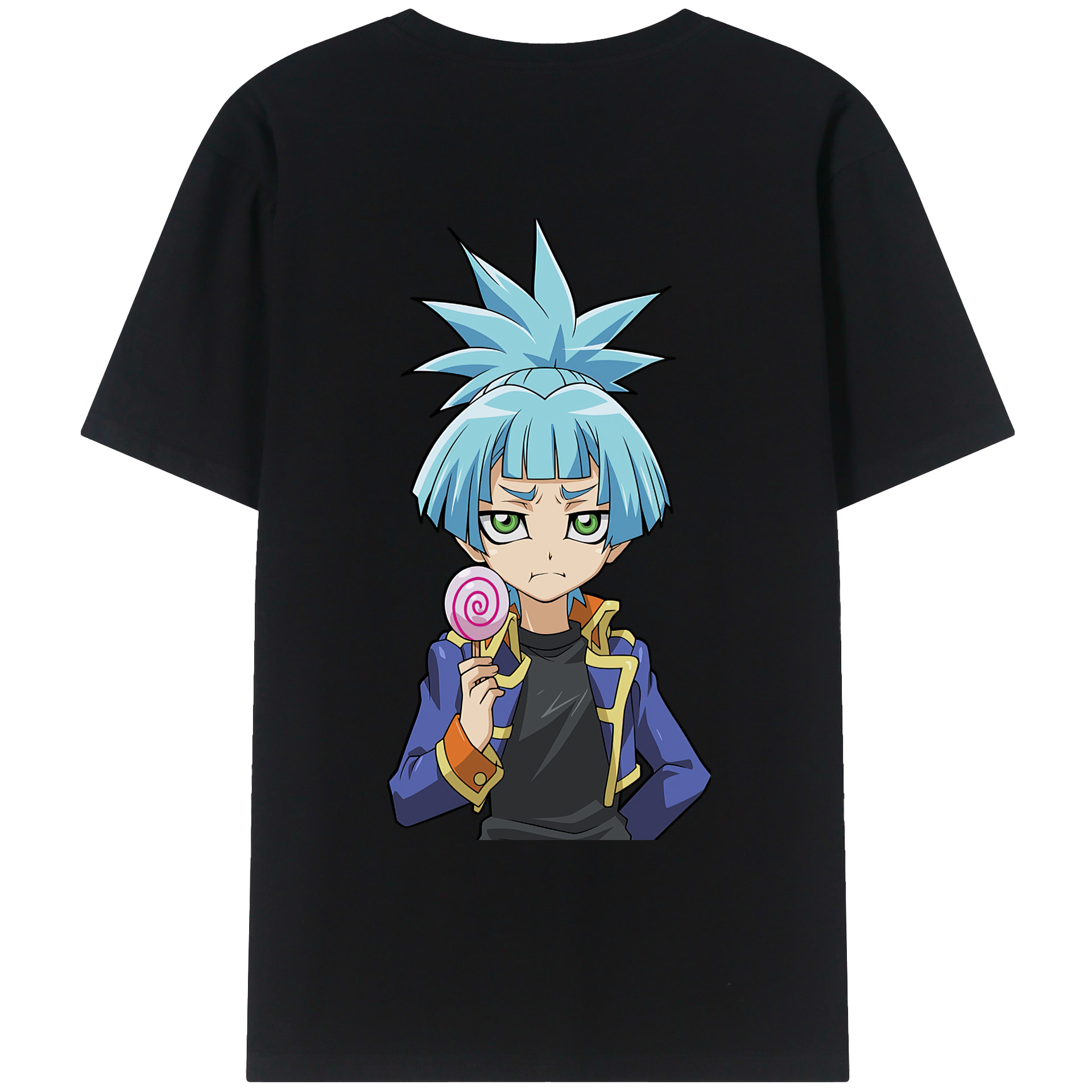 （画像用） 遊☆戯☆王 Yu-Gi-Oh! 綿100％ メンズ半袖Tシャツ（バックプリント） 通気性