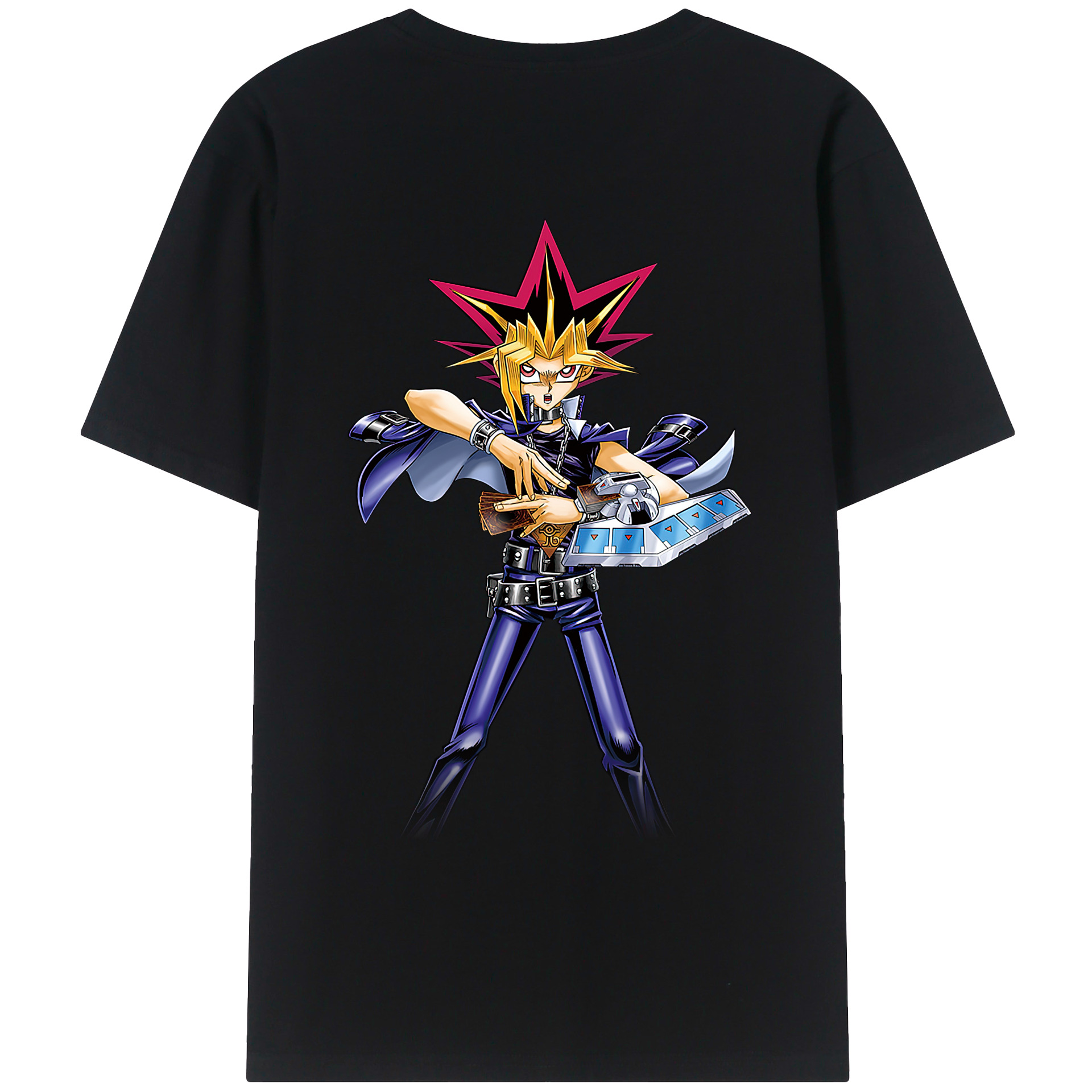 （画像用） 遊☆戯☆王 Yu-Gi-Oh! 綿100％ メンズ半袖Tシャツ（バックプリント） 通気性
