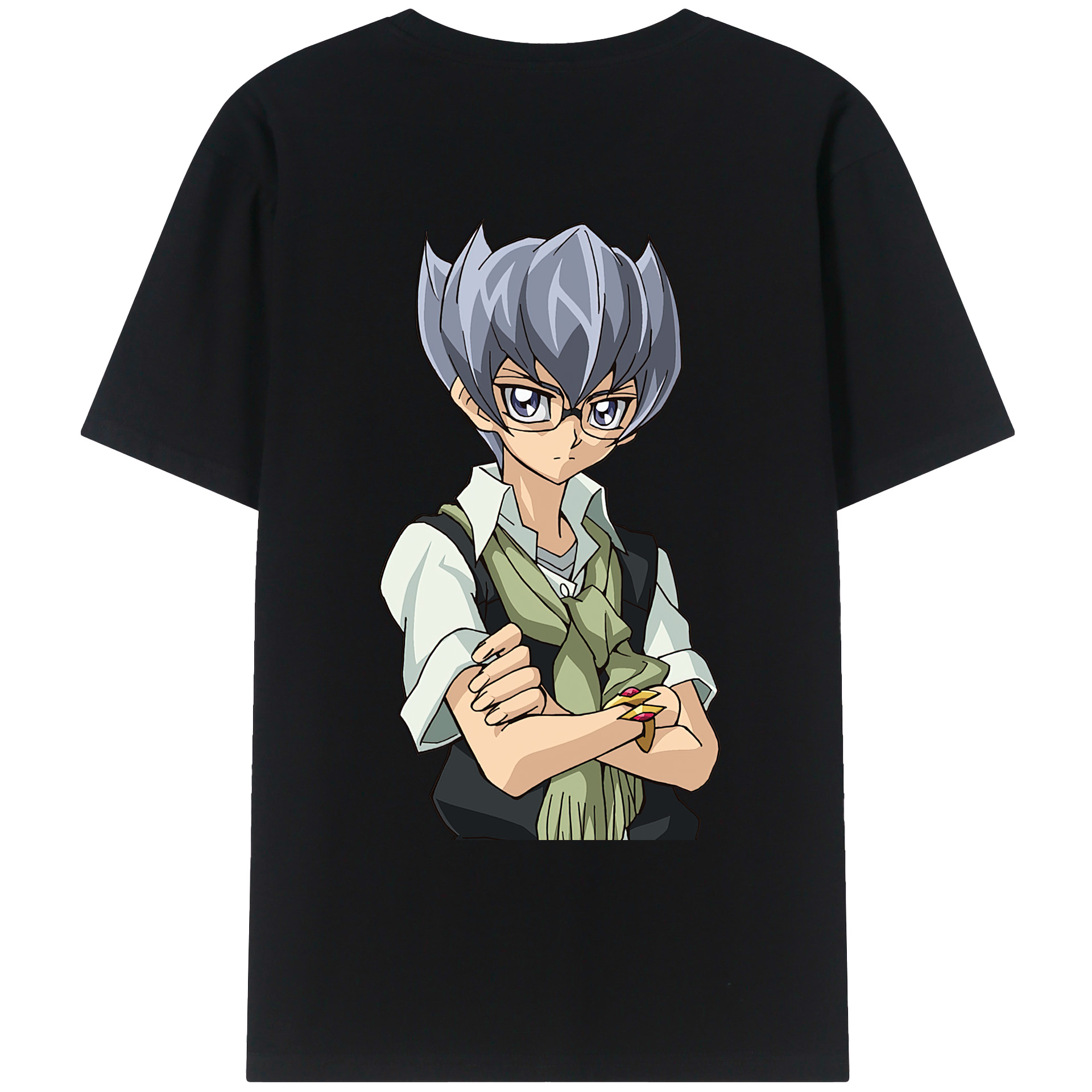 （画像用） 遊☆戯☆王 Yu-Gi-Oh! 綿100％ メンズ半袖Tシャツ（バックプリント） 通気性