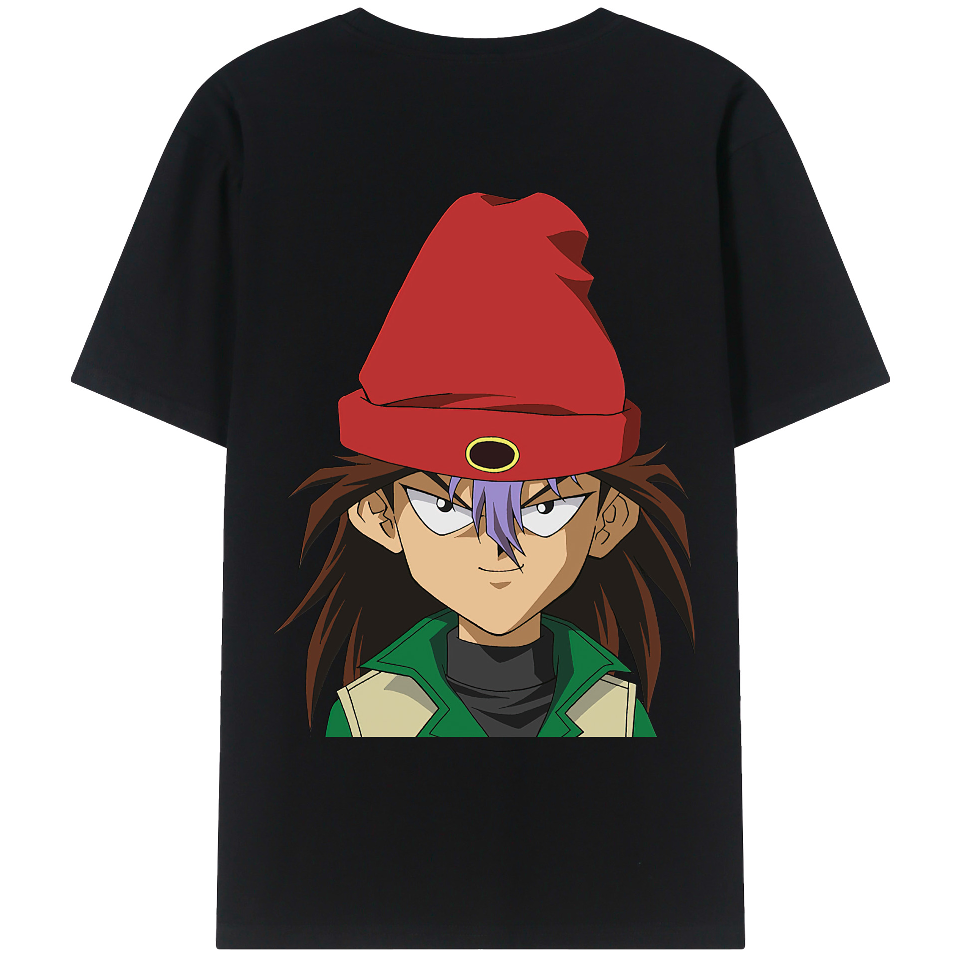 （画像用） 遊☆戯☆王 Yu-Gi-Oh! 綿100％ メンズ半袖Tシャツ（バックプリント） 通気性