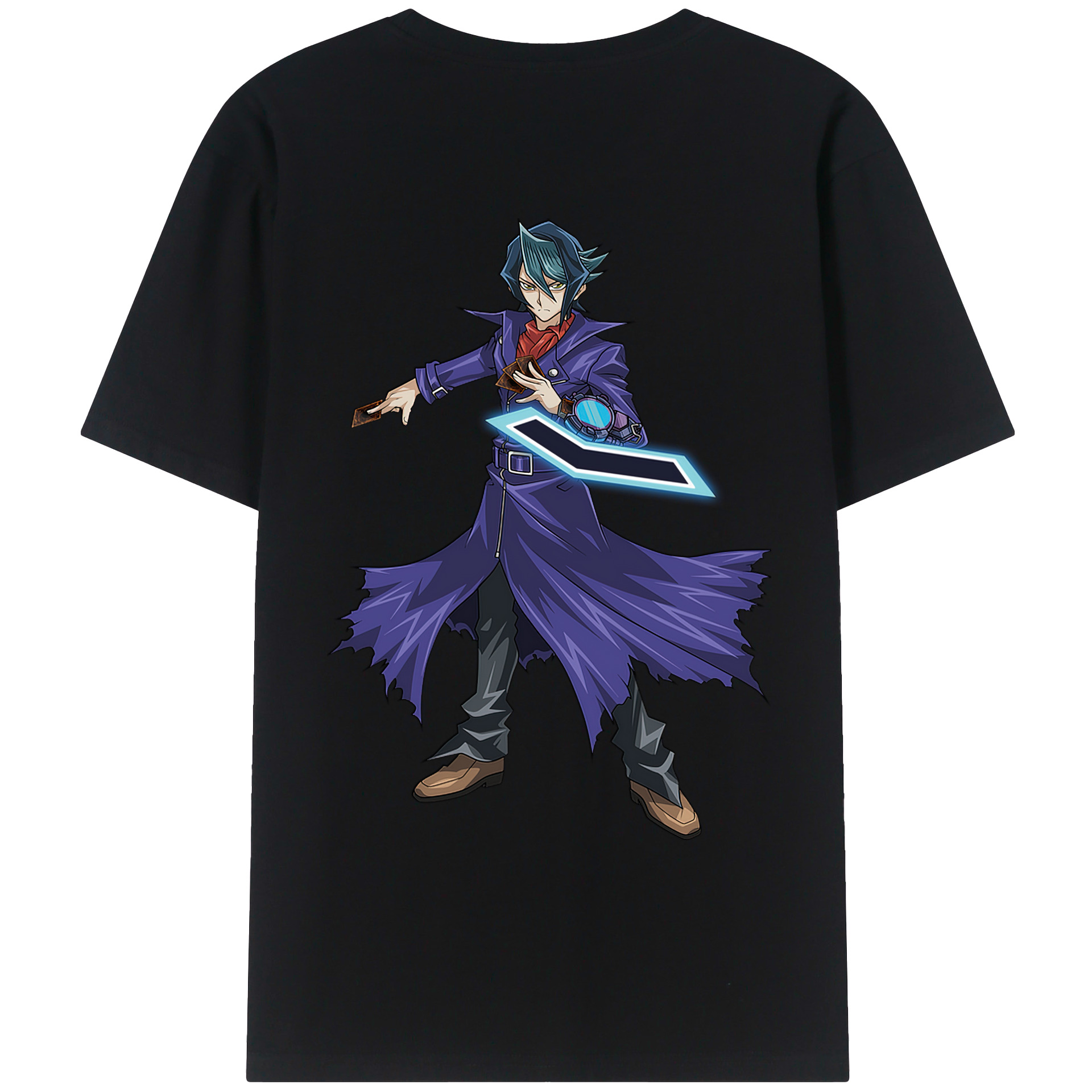 （画像用） 遊☆戯☆王 Yu-Gi-Oh! 綿100％ メンズ半袖Tシャツ（バックプリント） 通気性