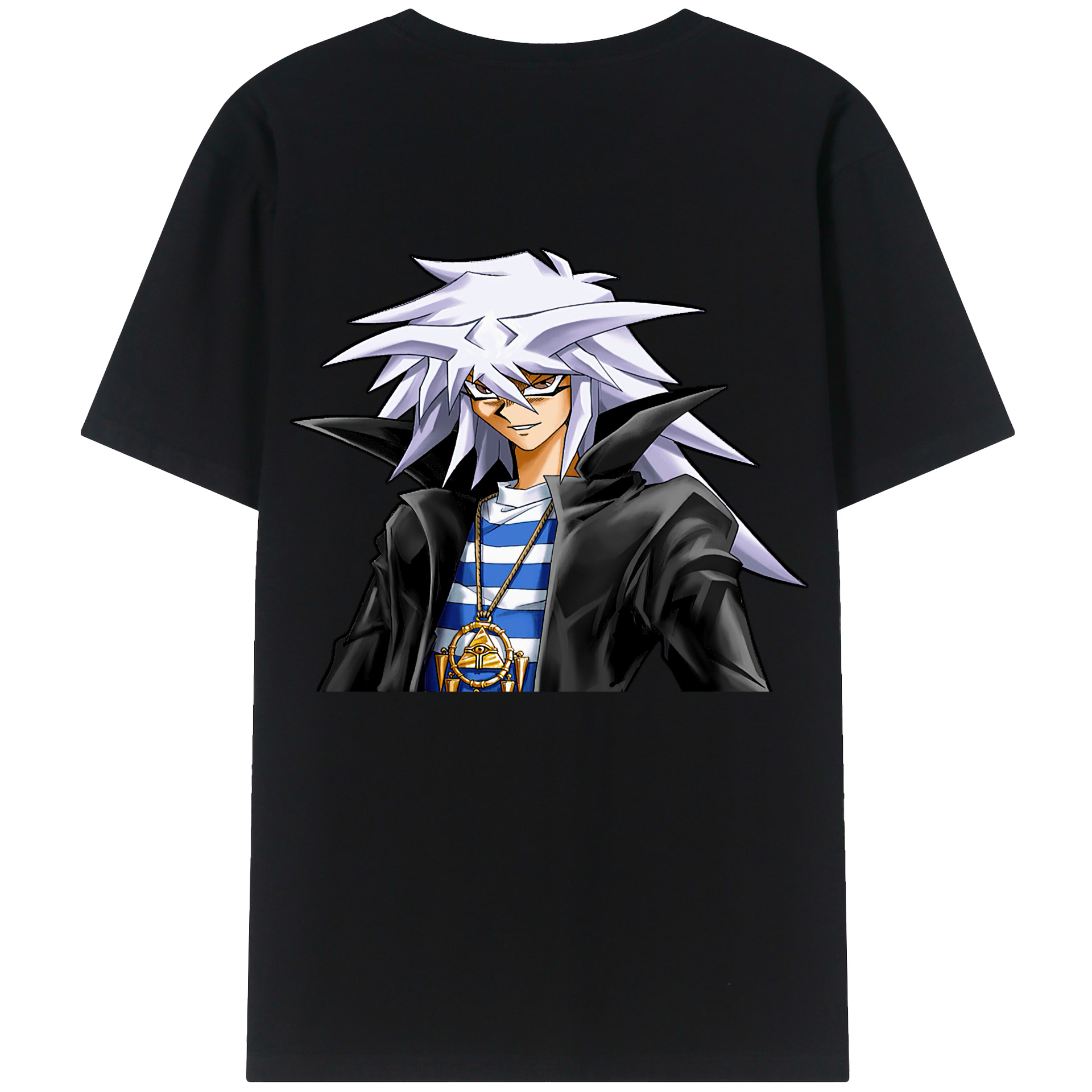 （画像用） 遊☆戯☆王 Yu-Gi-Oh! 綿100％ メンズ半袖Tシャツ（バックプリント） 通気性