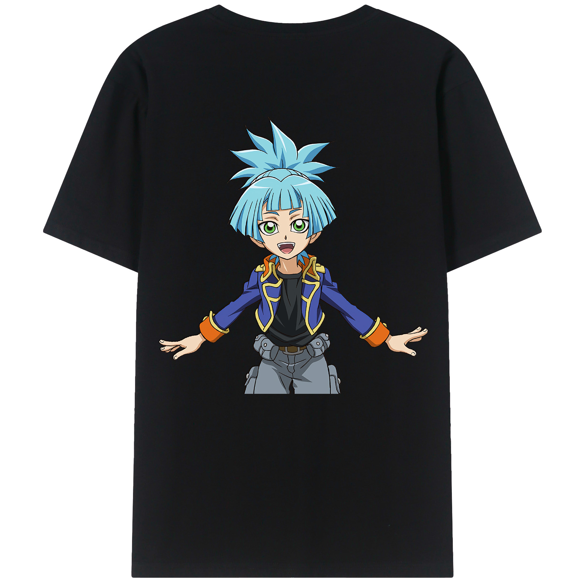 （画像用） 遊☆戯☆王 Yu-Gi-Oh! 綿100％ メンズ半袖Tシャツ（バックプリント） 通気性