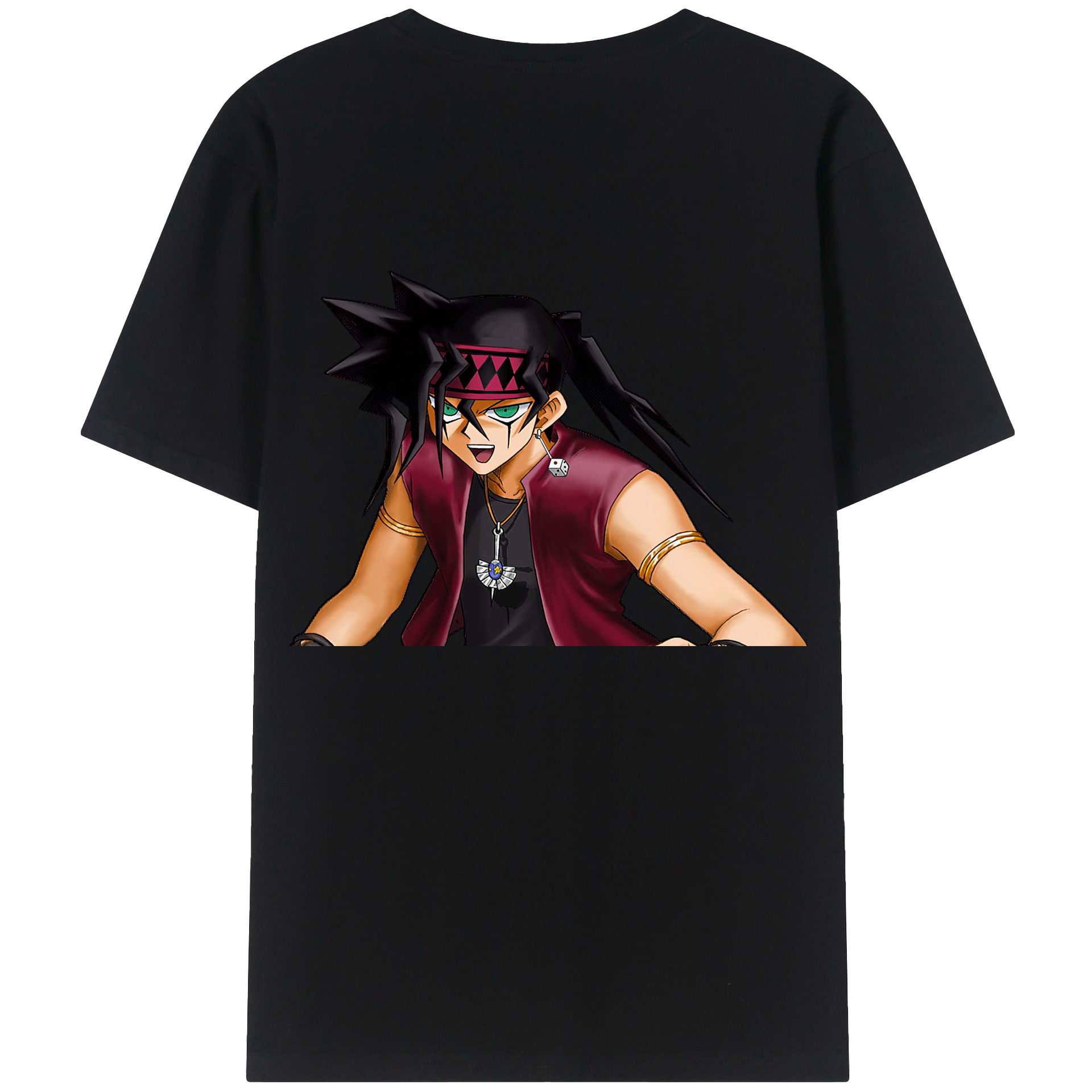 （画像用） 遊☆戯☆王 Yu-Gi-Oh! 綿100％ メンズ半袖Tシャツ（バックプリント） 通気性