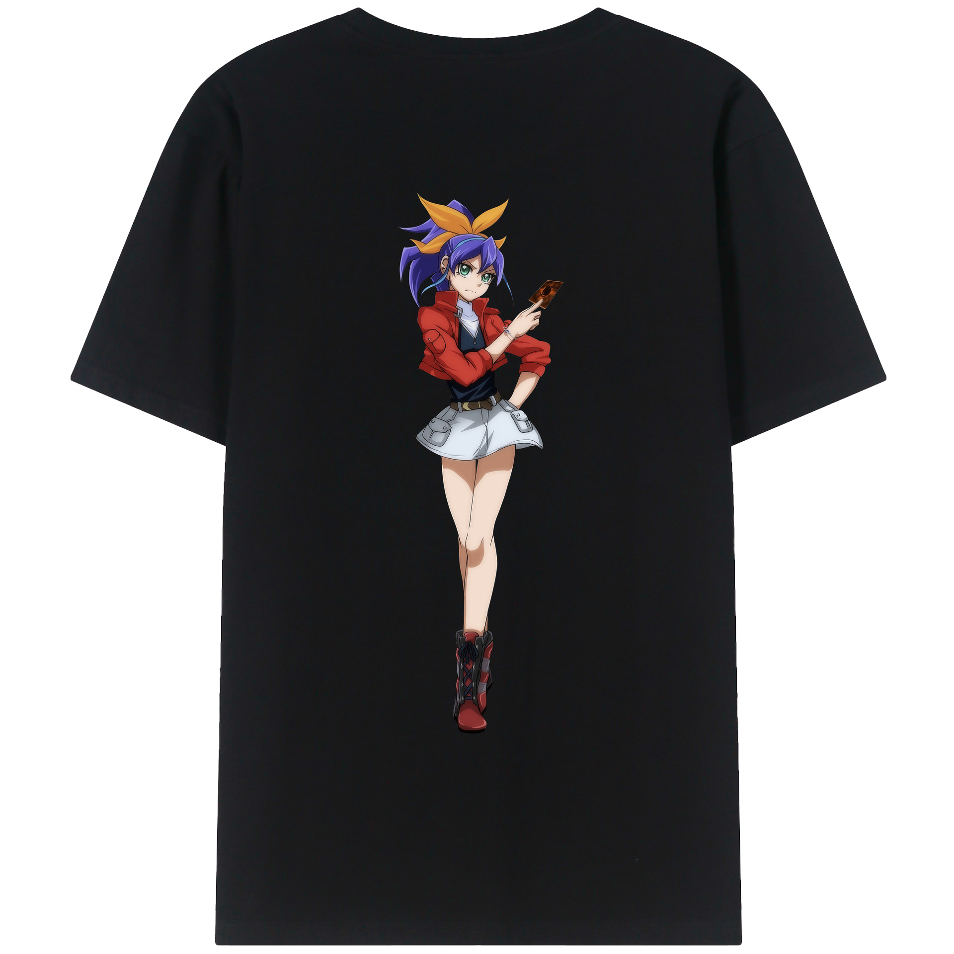 （画像用） 遊☆戯☆王 Yu-Gi-Oh! 綿100％ メンズ半袖Tシャツ（バックプリント） 通気性