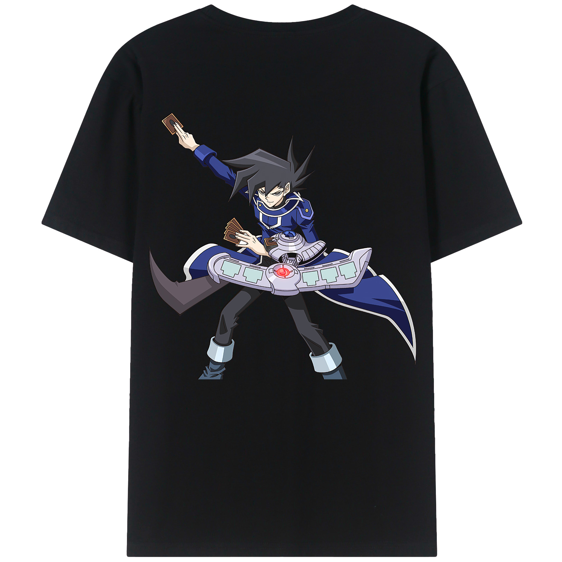 （画像用） 遊☆戯☆王 Yu-Gi-Oh! 綿100％ メンズ半袖Tシャツ（バックプリント） 通気性