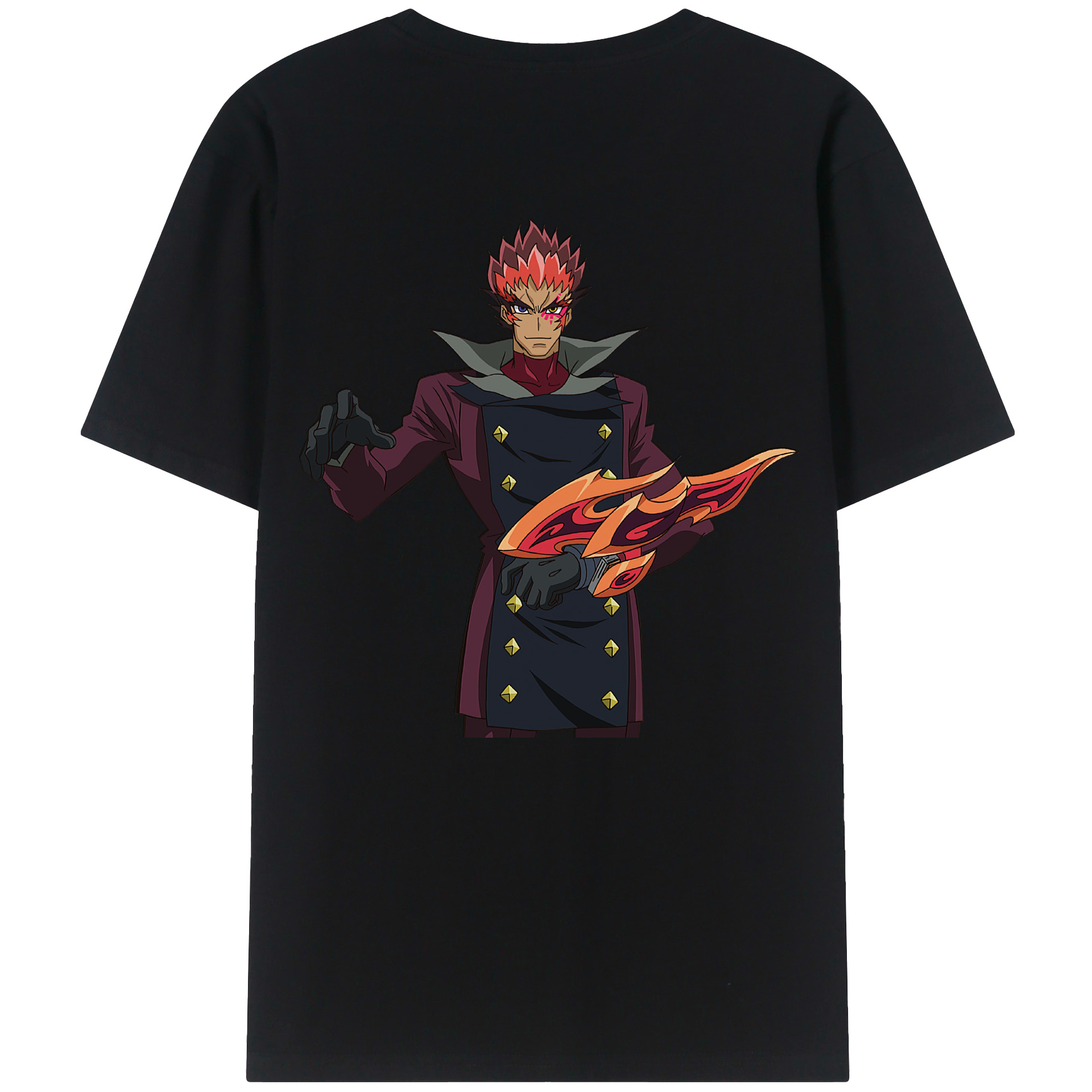 （画像用） 遊☆戯☆王 Yu-Gi-Oh! 綿100％ メンズ半袖Tシャツ（バックプリント） 通気性