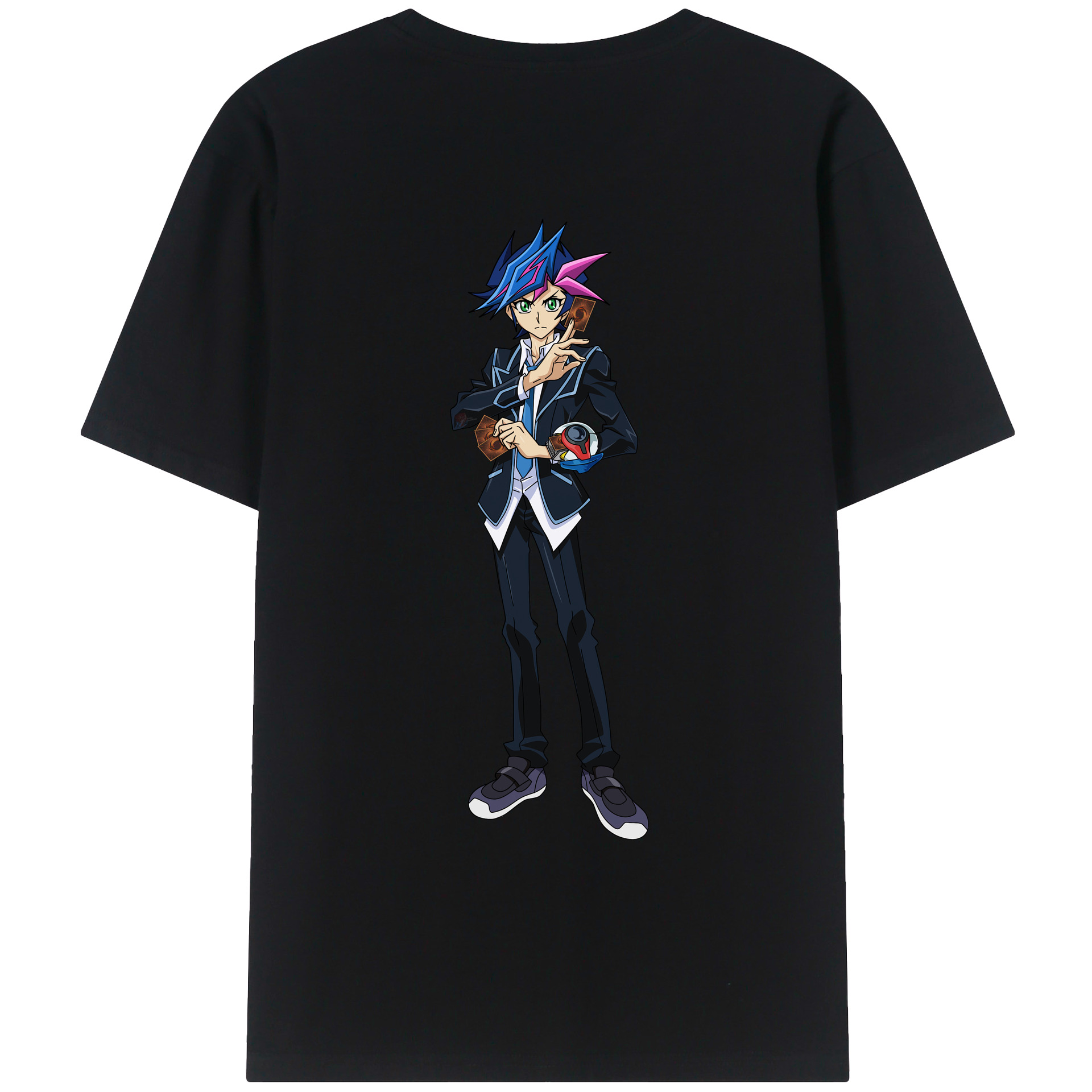 （画像用） 遊☆戯☆王 Yu-Gi-Oh! 綿100％ メンズ半袖Tシャツ（バックプリント） 通気性