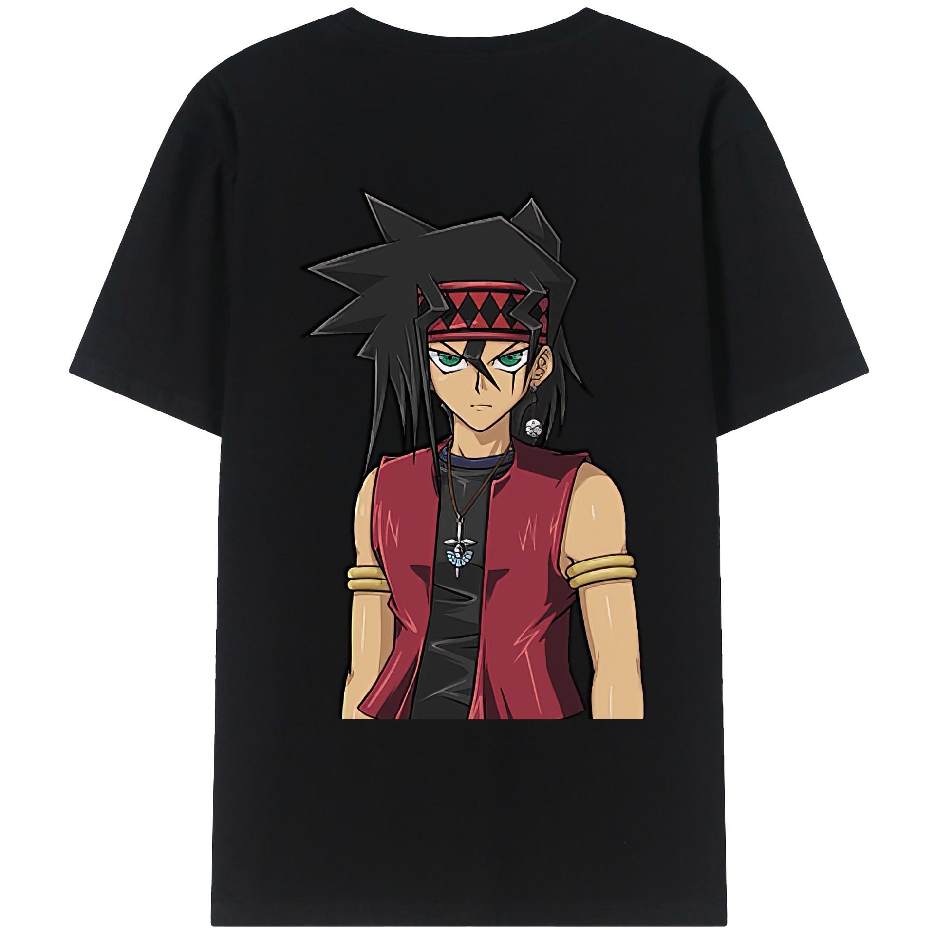 （画像用） 遊☆戯☆王 Yu-Gi-Oh! 綿100％ メンズ半袖Tシャツ（バックプリント） 通気性