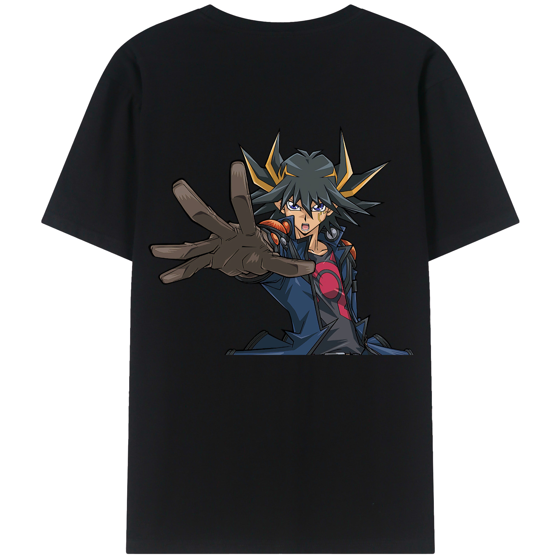 （画像用） 遊☆戯☆王 Yu-Gi-Oh! 綿100％ メンズ半袖Tシャツ（バックプリント） 通気性