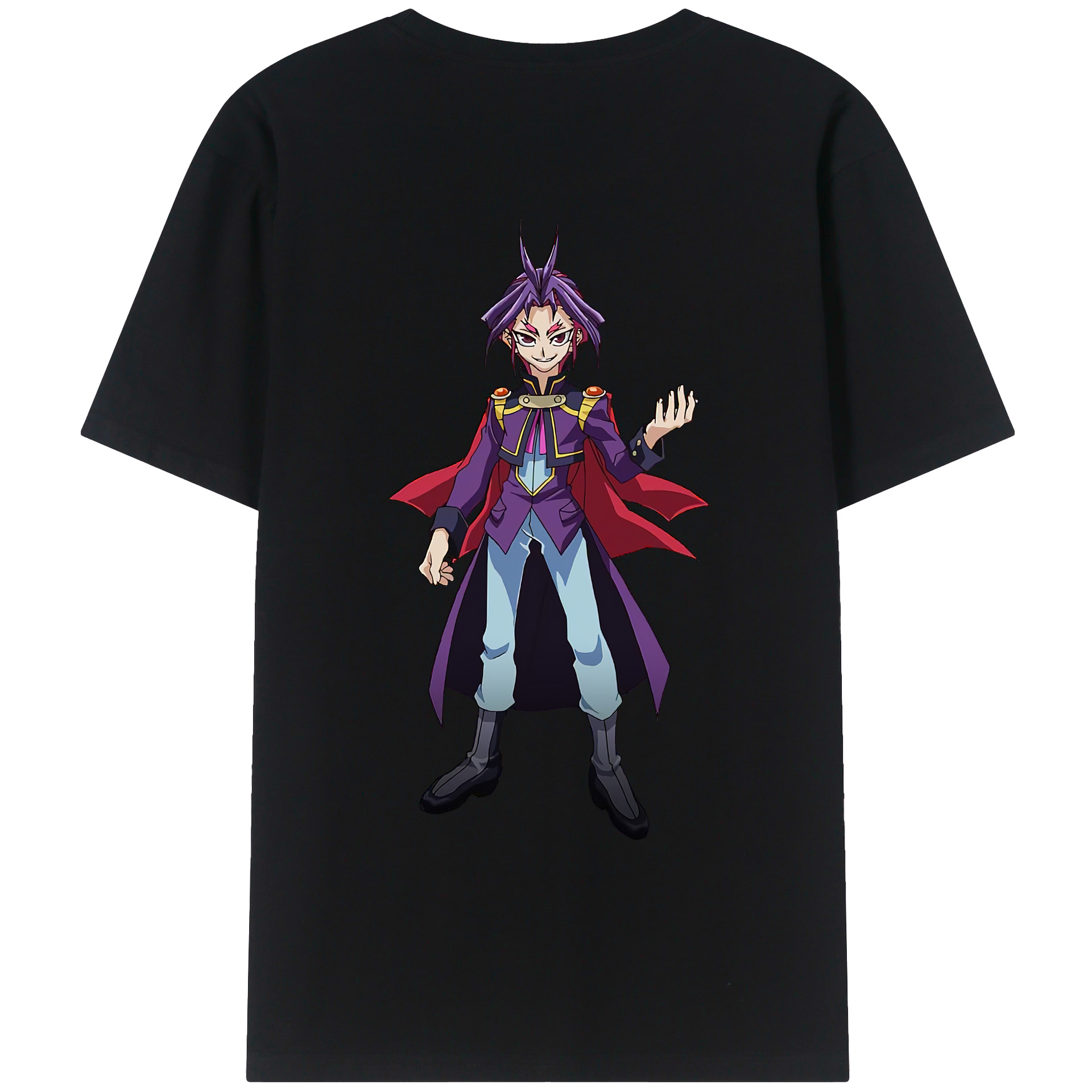 （画像用） 遊☆戯☆王 Yu-Gi-Oh! 綿100％ メンズ半袖Tシャツ（バックプリント） 通気性