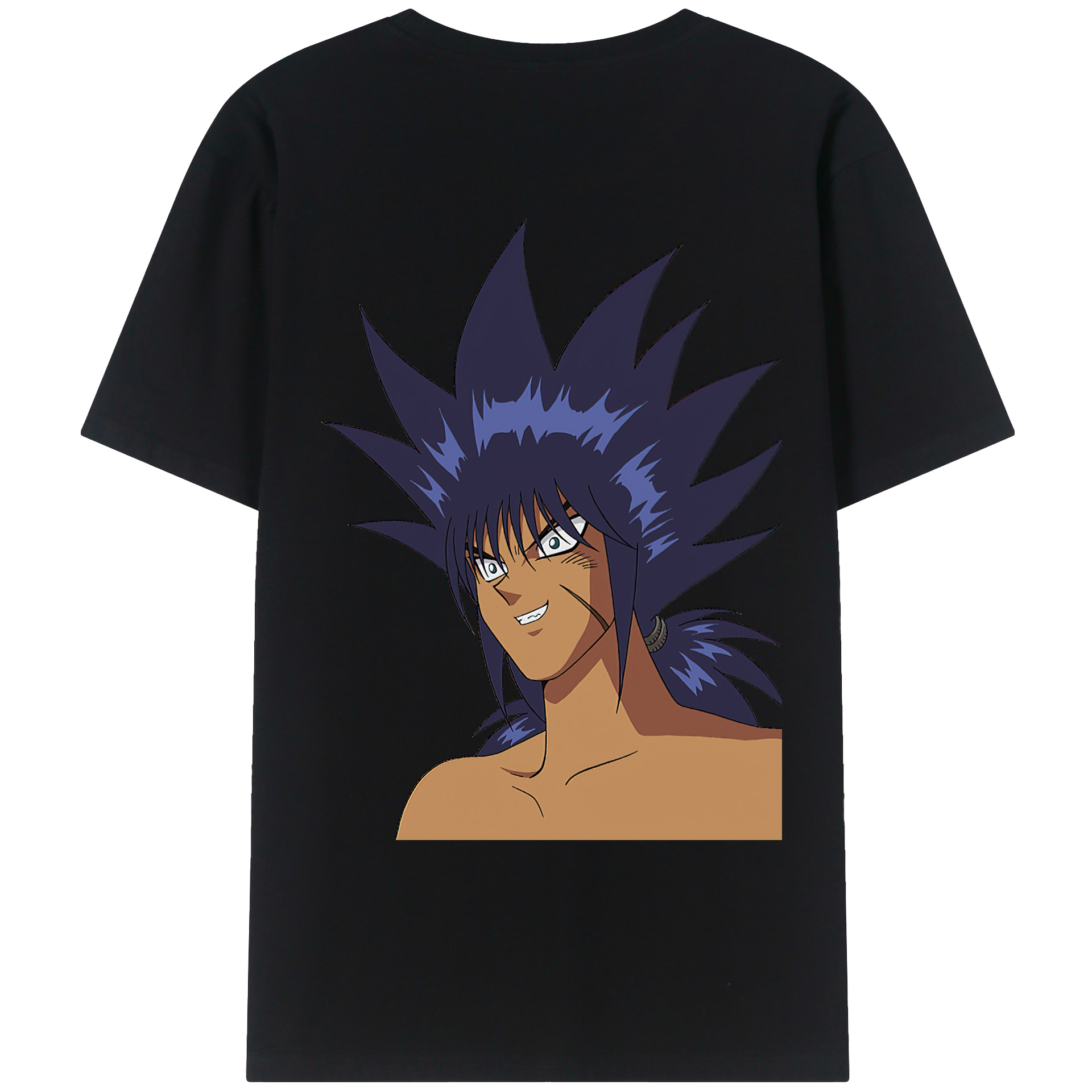 （画像用） 遊☆戯☆王 Yu-Gi-Oh! 綿100％ メンズ半袖Tシャツ（バックプリント） 通気性