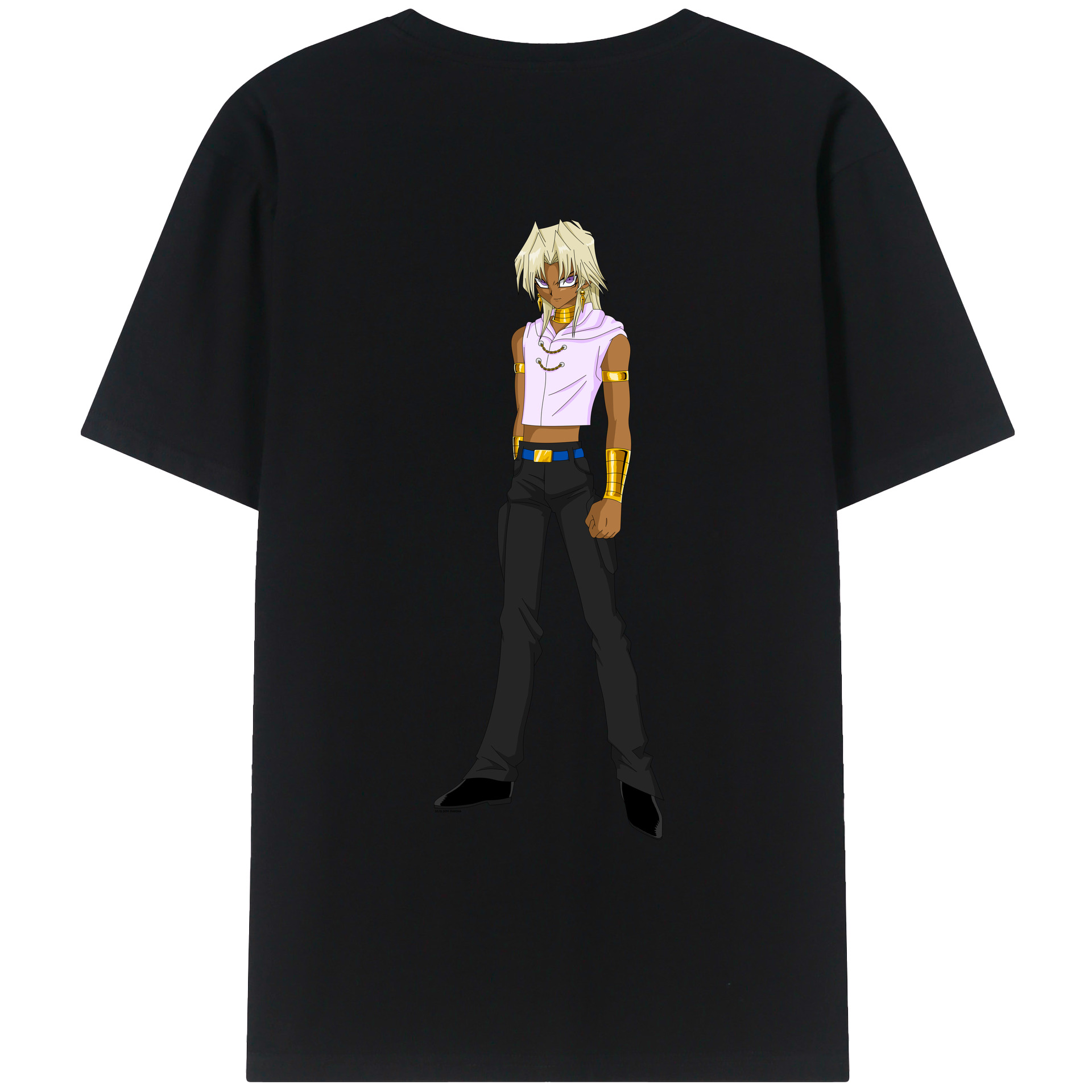 （画像用） 遊☆戯☆王 Yu-Gi-Oh! 綿100％ メンズ半袖Tシャツ（バックプリント） 通気性