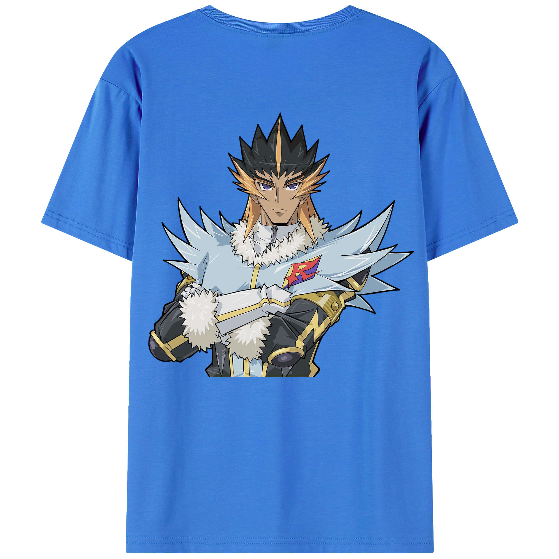 （画像用） 遊☆戯☆王 Yu-Gi-Oh! 綿100％ メンズ半袖Tシャツ（バックプリント） 通気性