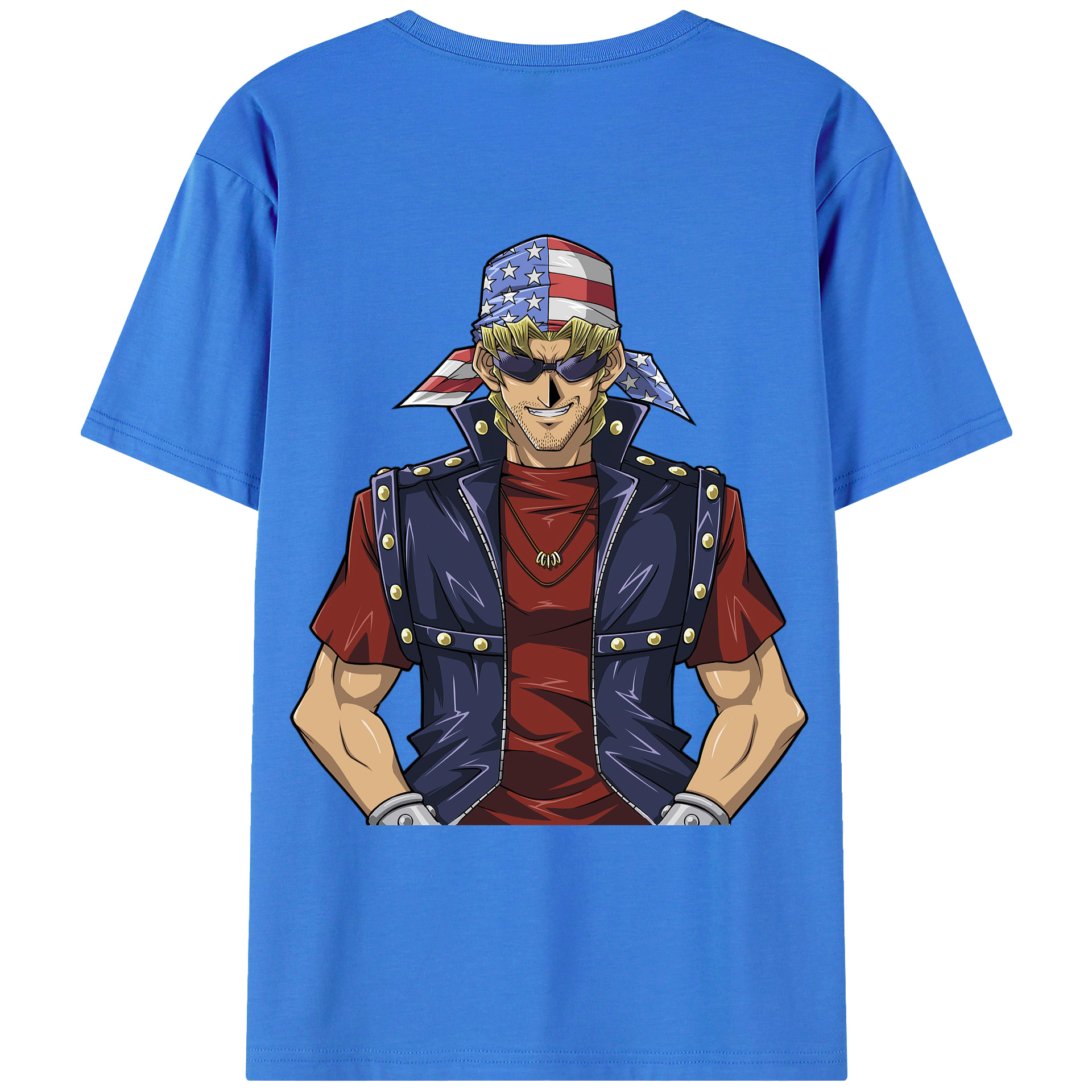 （画像用） 遊☆戯☆王 Yu-Gi-Oh! 綿100％ メンズ半袖Tシャツ（バックプリント） 通気性