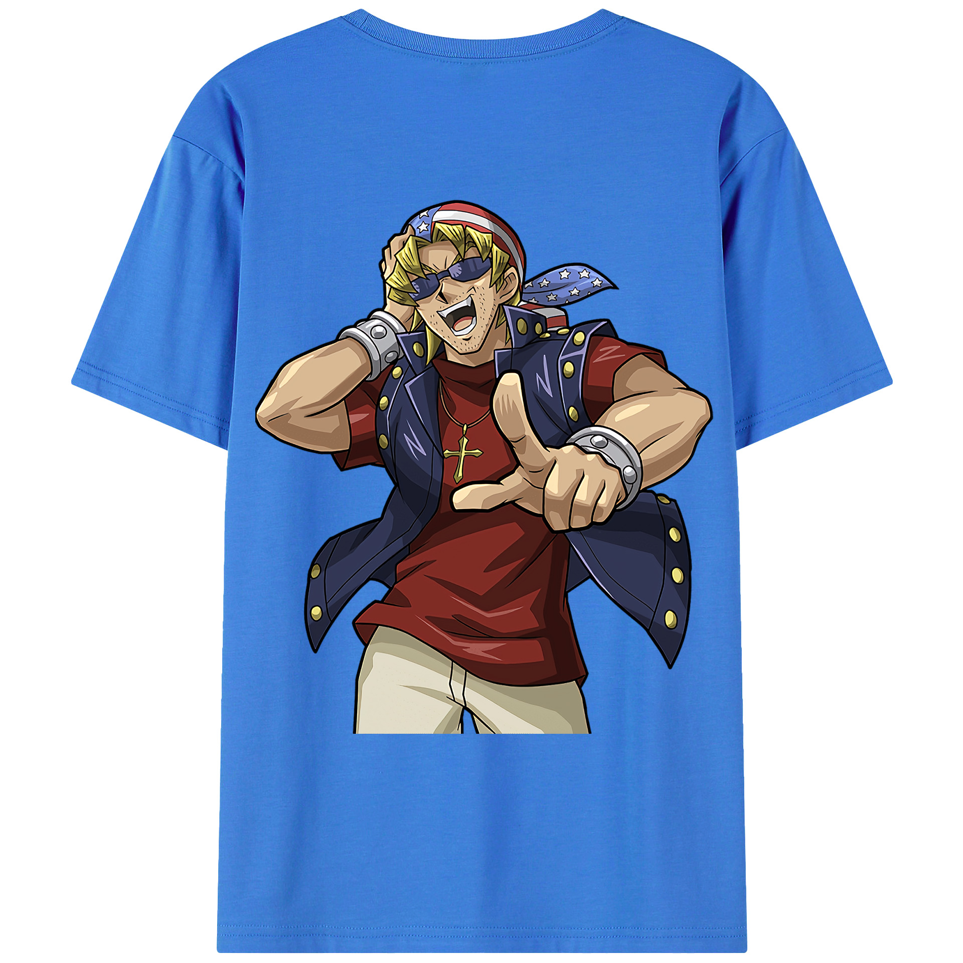 （画像用） 遊☆戯☆王 Yu-Gi-Oh! 綿100％ メンズ半袖Tシャツ（バックプリント） 通気性