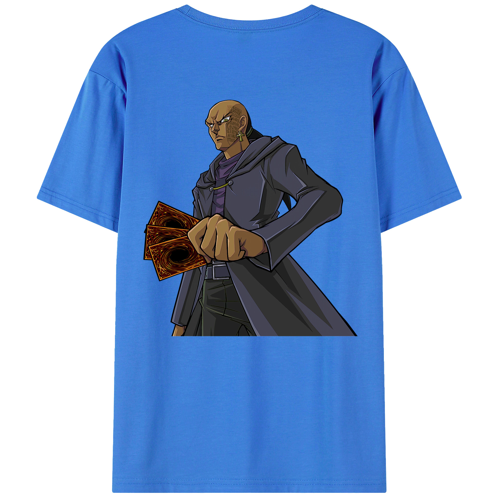 （画像用） 遊☆戯☆王 Yu-Gi-Oh! 綿100％ メンズ半袖Tシャツ（バックプリント） 通気性