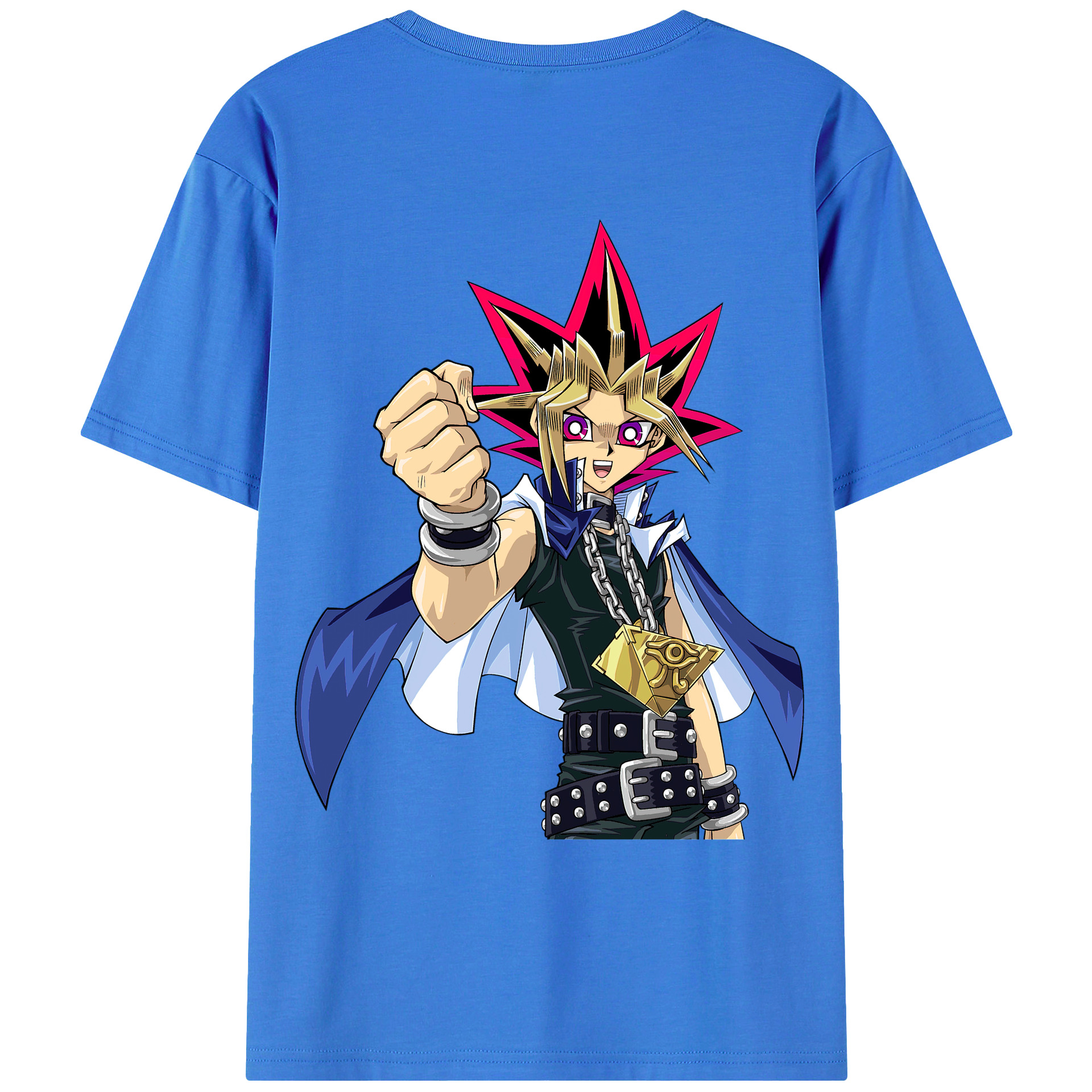 （画像用） 遊☆戯☆王 Yu-Gi-Oh! 綿100％ メンズ半袖Tシャツ（バックプリント） 通気性
