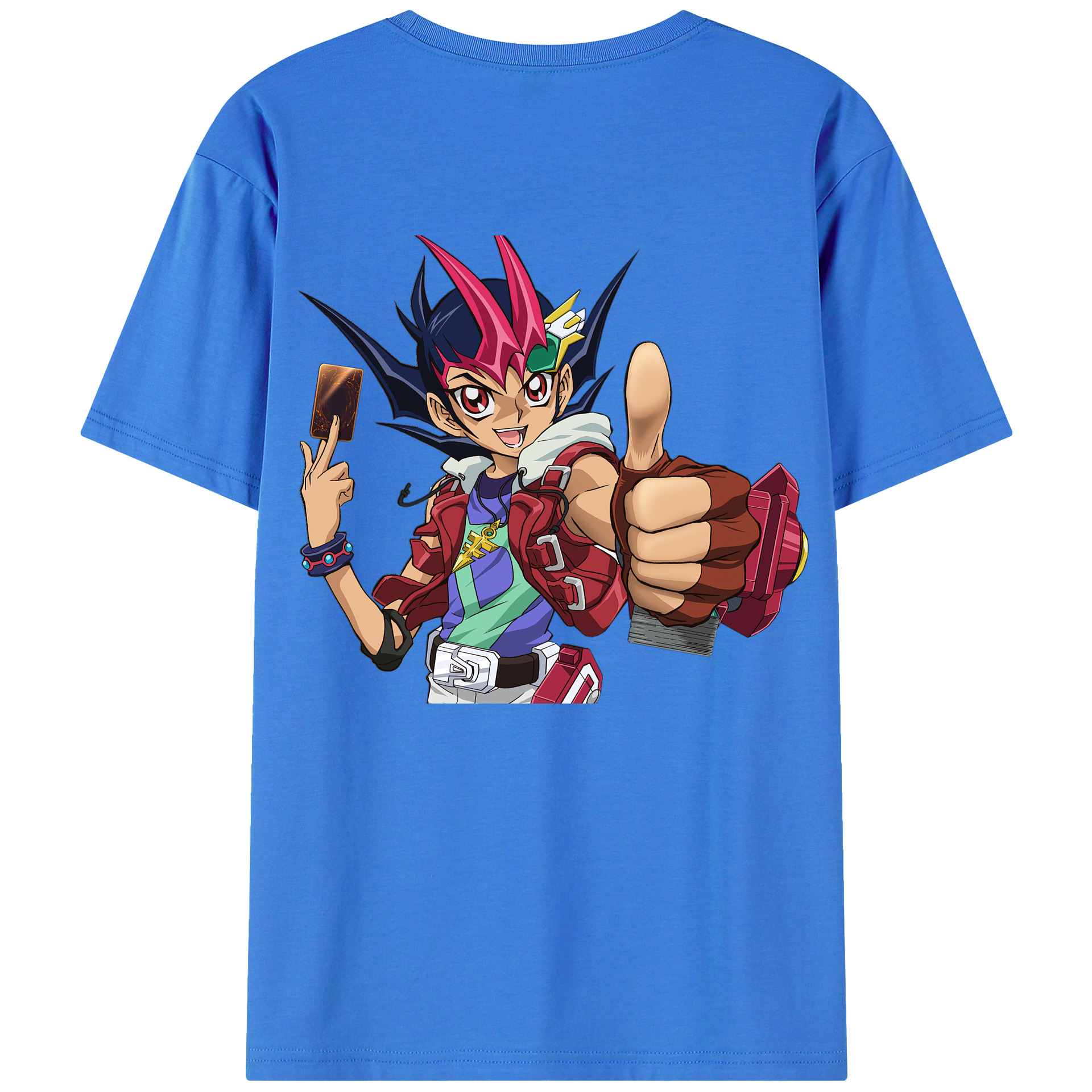 （画像用） 遊☆戯☆王 Yu-Gi-Oh! 綿100％ メンズ半袖Tシャツ（バックプリント） 通気性