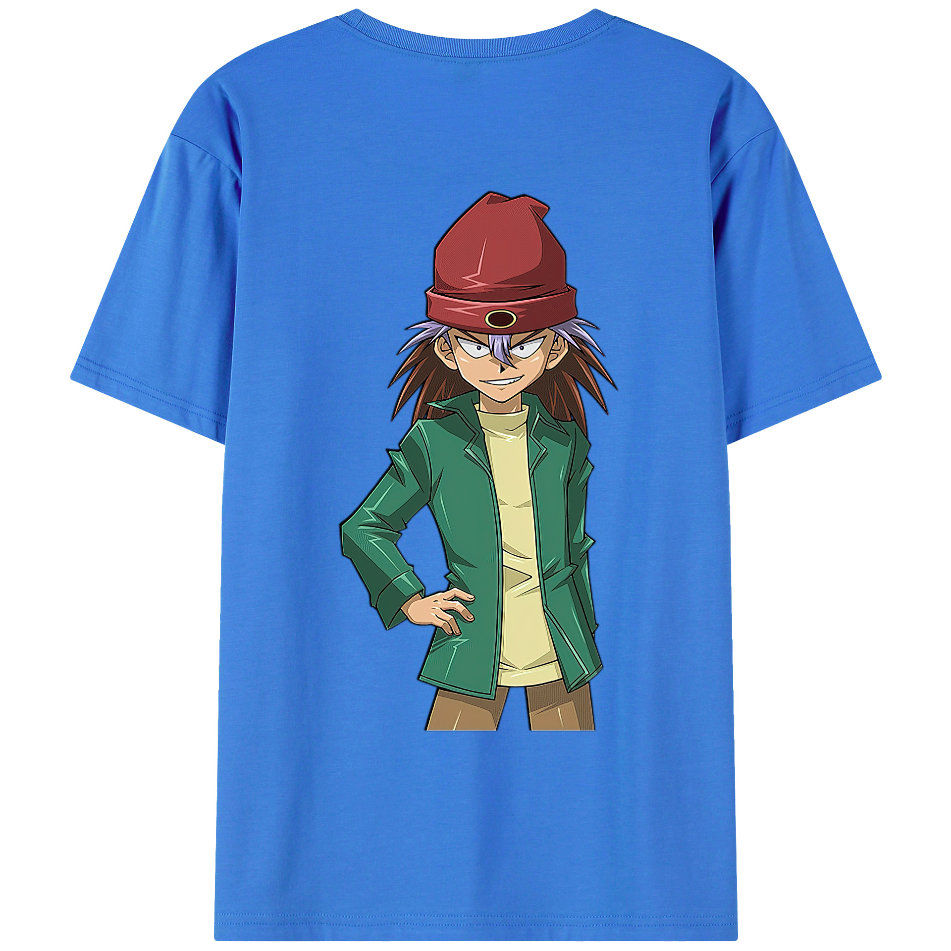 （画像用） 遊☆戯☆王 Yu-Gi-Oh! 綿100％ メンズ半袖Tシャツ（バックプリント） 通気性