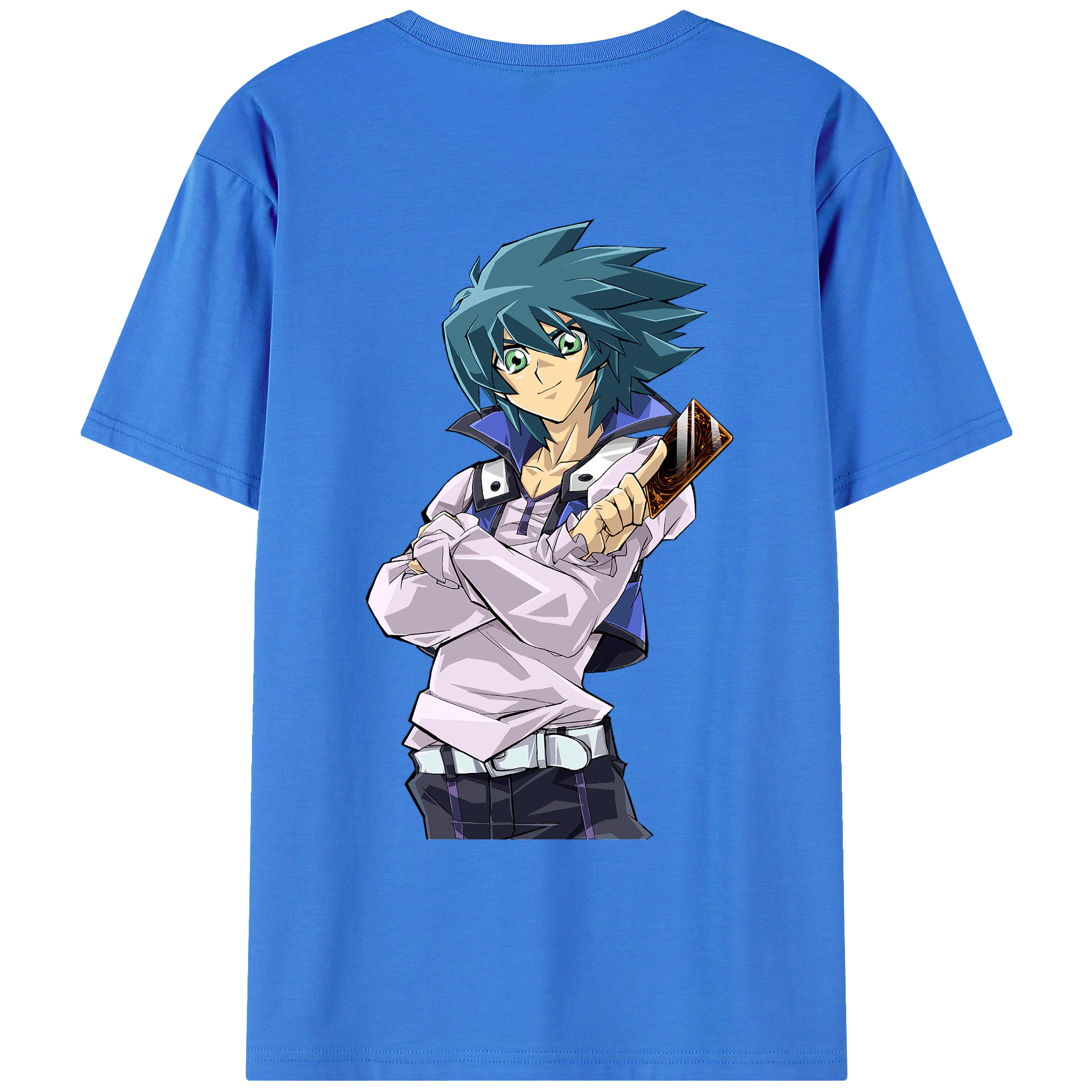 （画像用） 遊☆戯☆王 Yu-Gi-Oh! 綿100％ メンズ半袖Tシャツ（バックプリント） 通気性