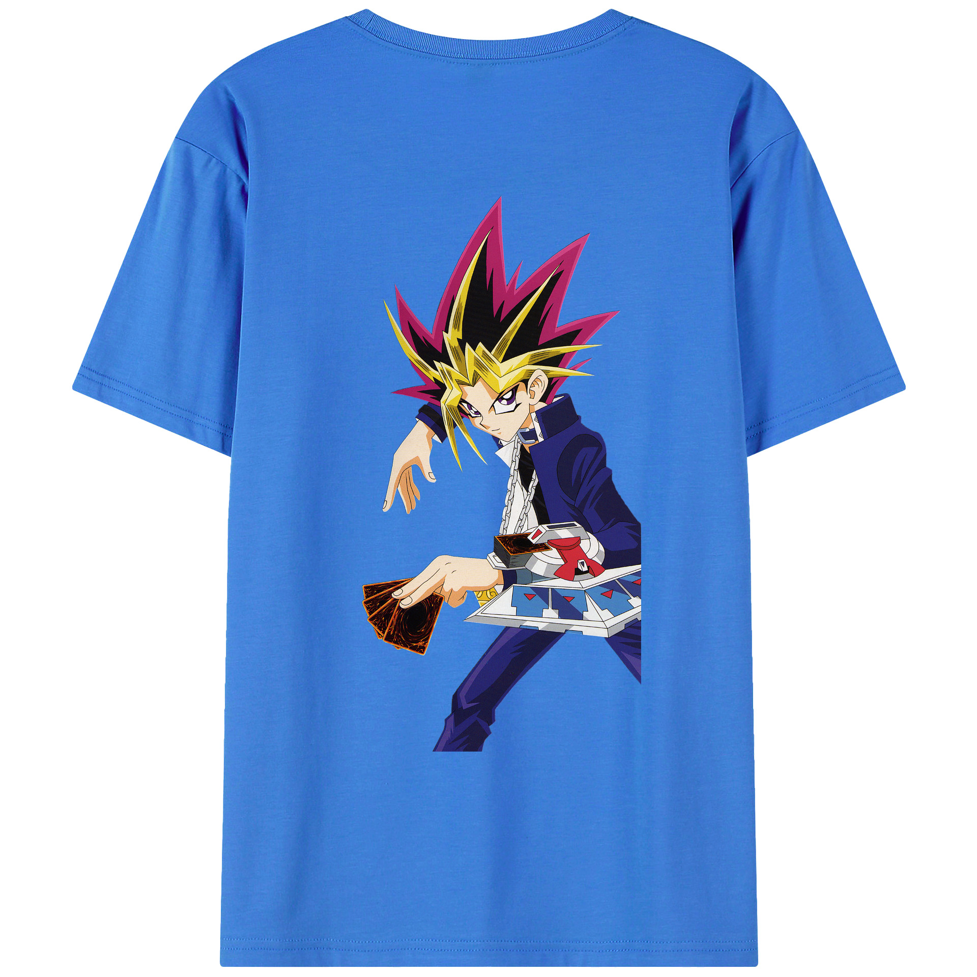 （画像用） 遊☆戯☆王 Yu-Gi-Oh! 綿100％ メンズ半袖Tシャツ（バックプリント） 通気性