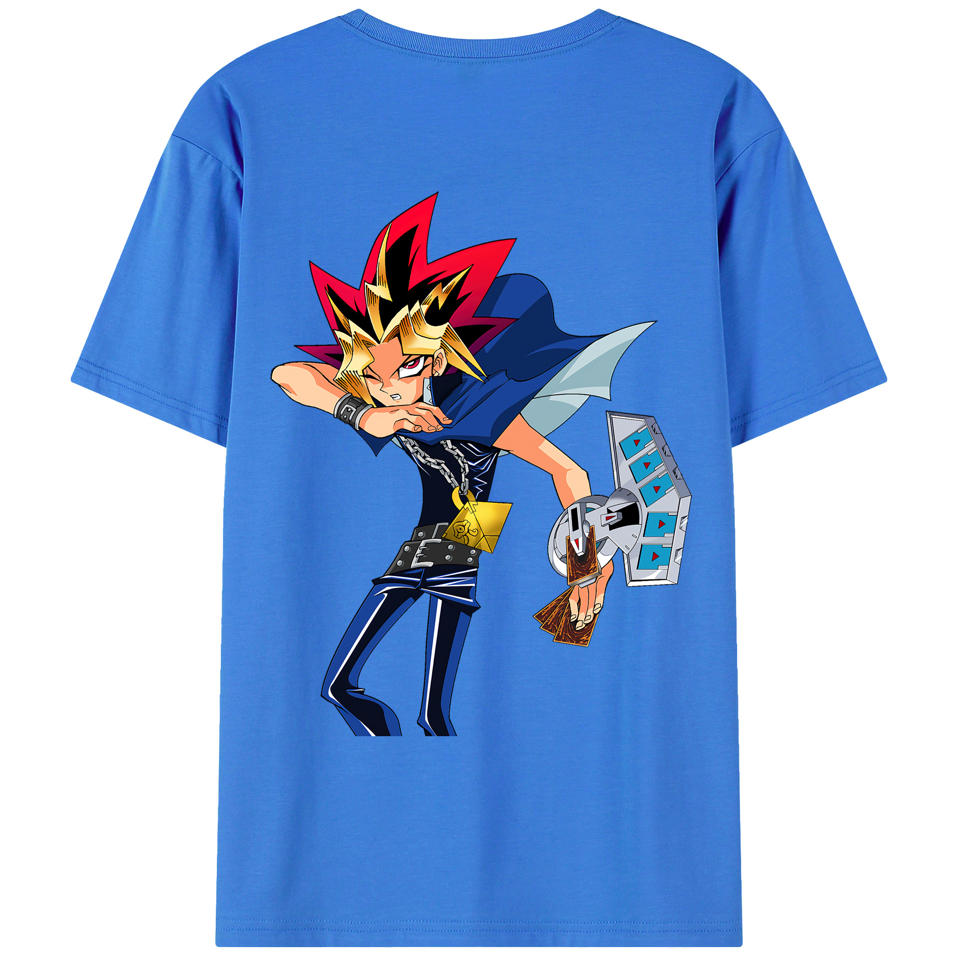 （画像用） 遊☆戯☆王 Yu-Gi-Oh! 綿100％ メンズ半袖Tシャツ（バックプリント） 通気性