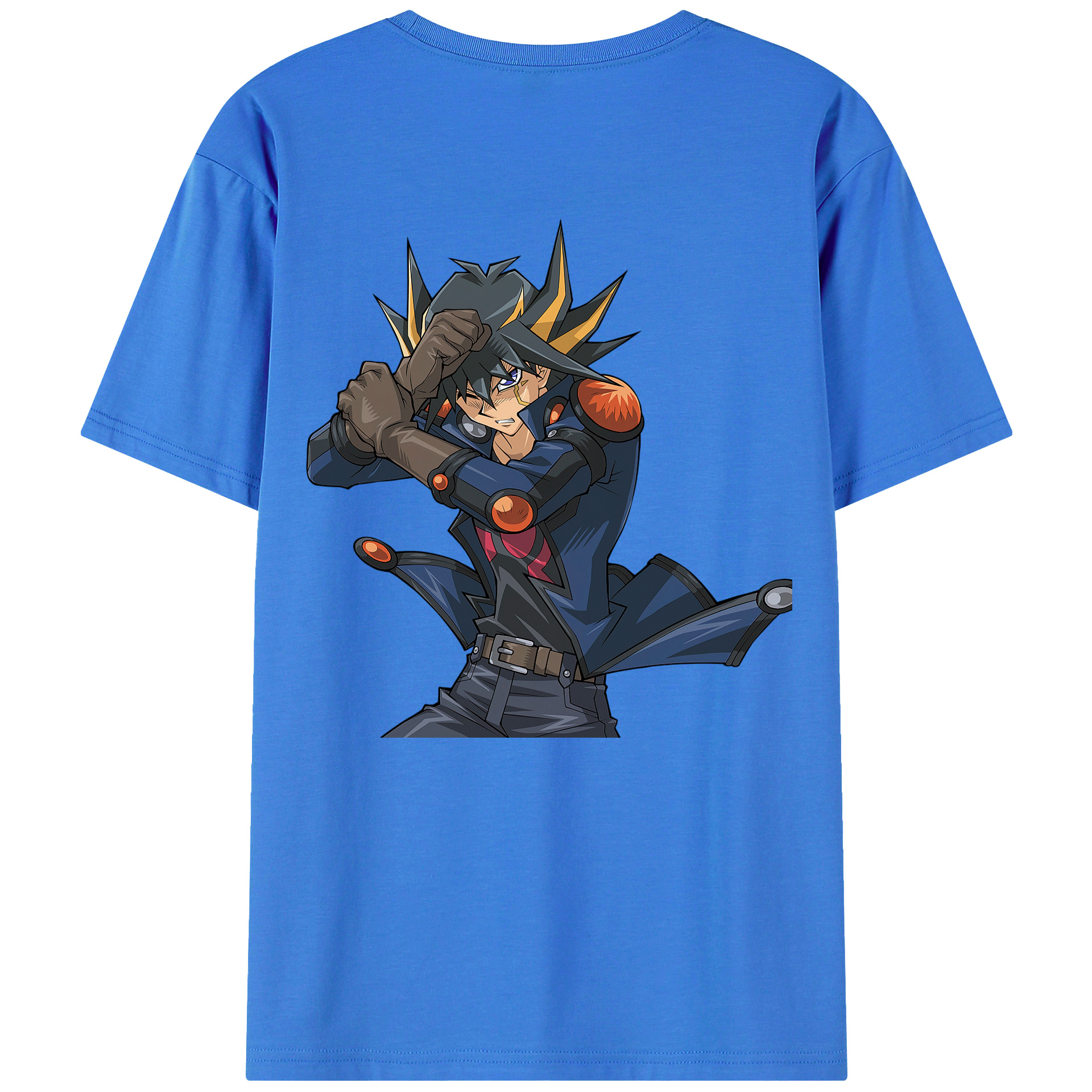 （画像用） 遊☆戯☆王 Yu-Gi-Oh! 綿100％ メンズ半袖Tシャツ（バックプリント） 通気性