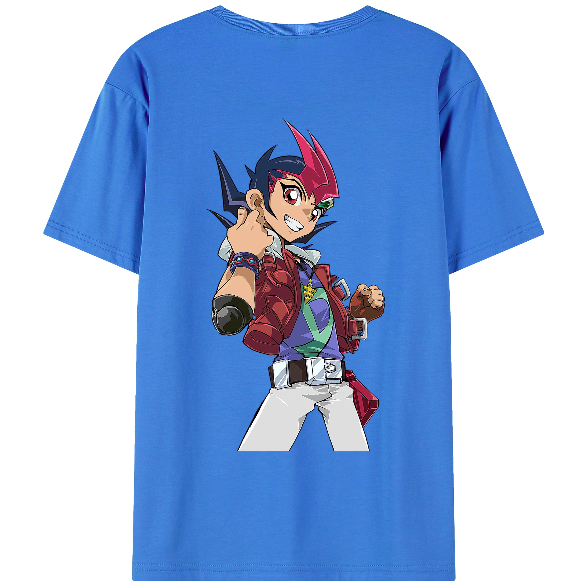 （画像用） 遊☆戯☆王 Yu-Gi-Oh! 綿100％ メンズ半袖Tシャツ（バックプリント） 通気性