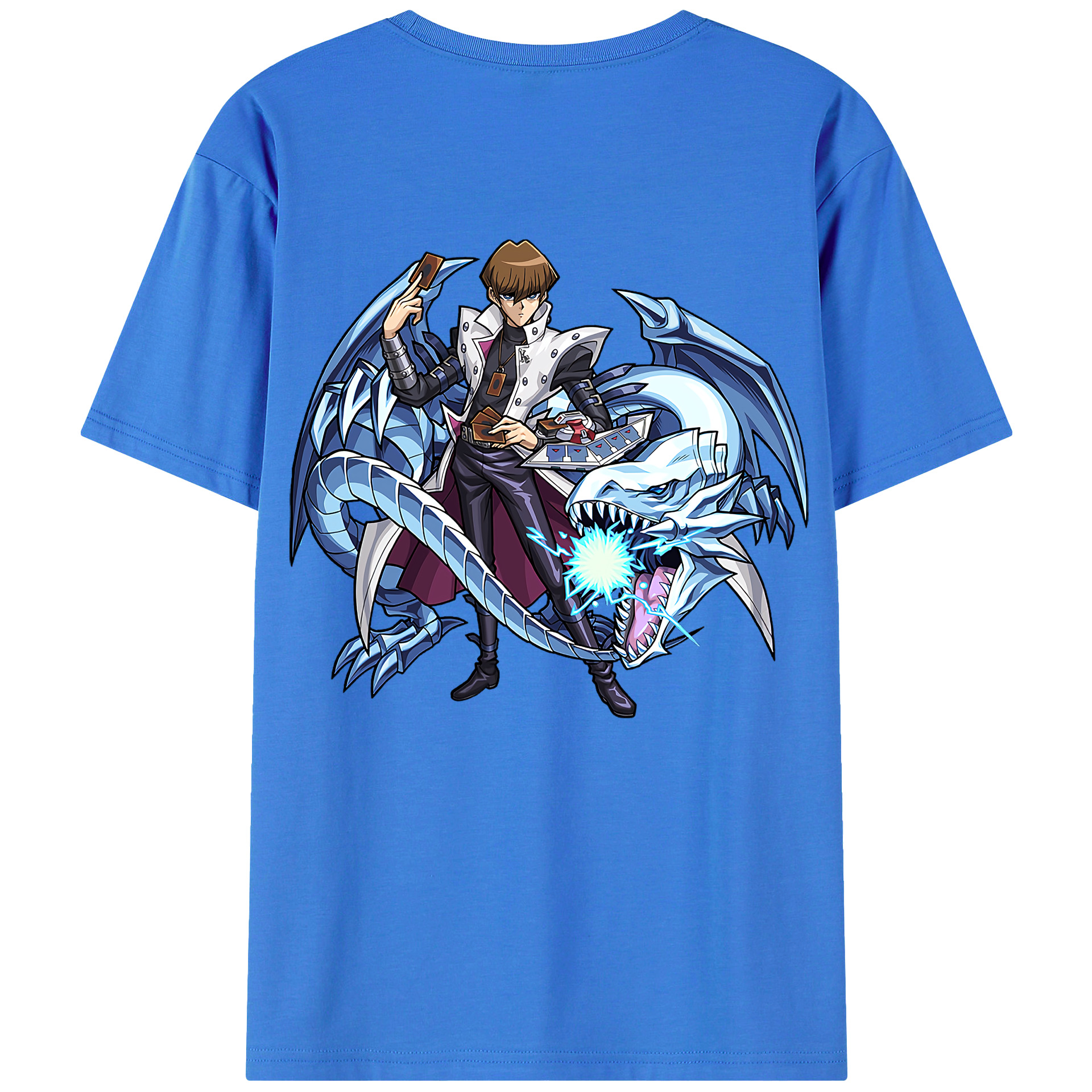 （画像用） 遊☆戯☆王 Yu-Gi-Oh! 綿100％ メンズ半袖Tシャツ（バックプリント） 通気性