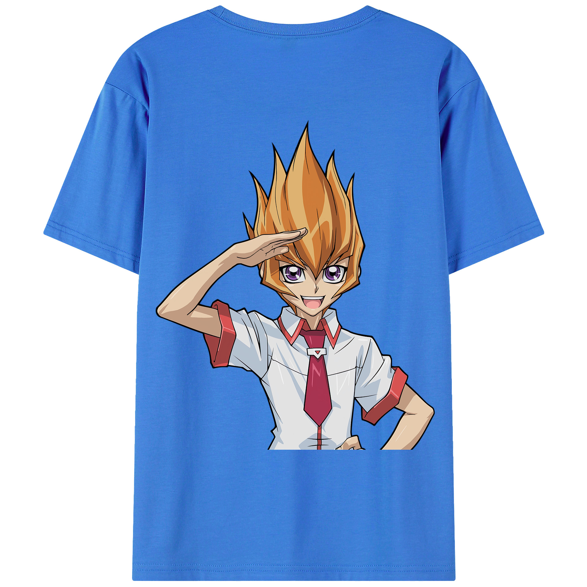（画像用） 遊☆戯☆王 Yu-Gi-Oh! 綿100％ メンズ半袖Tシャツ（バックプリント） 通気性