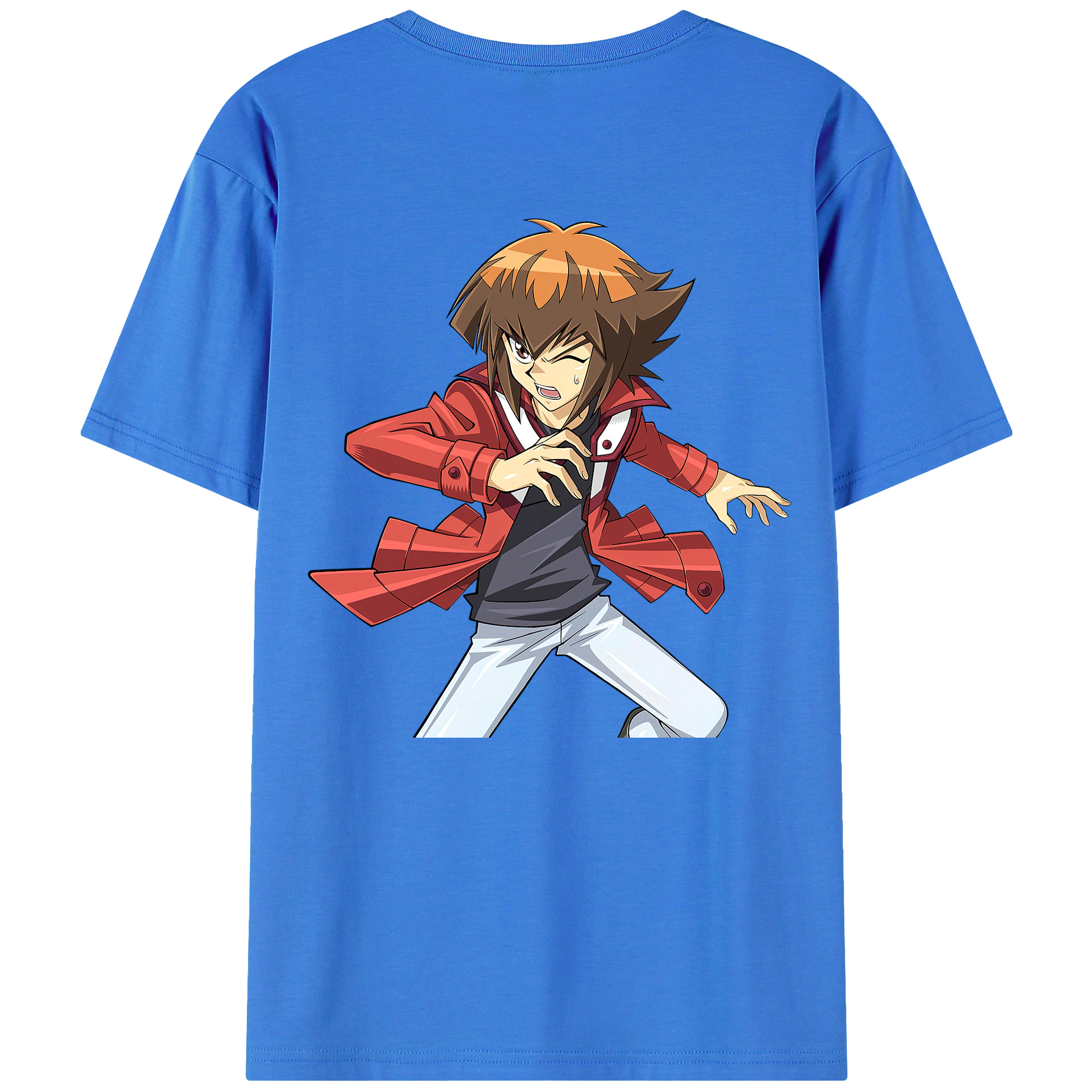 （画像用） 遊☆戯☆王 Yu-Gi-Oh! 綿100％ メンズ半袖Tシャツ（バックプリント） 通気性