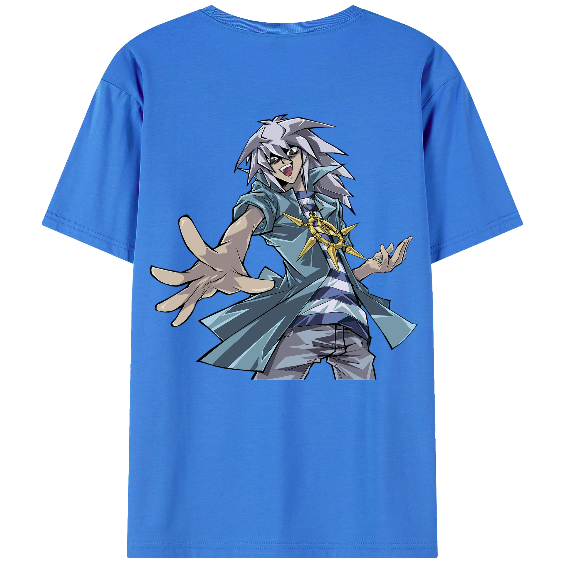 （画像用） 遊☆戯☆王 Yu-Gi-Oh! 綿100％ メンズ半袖Tシャツ（バックプリント） 通気性