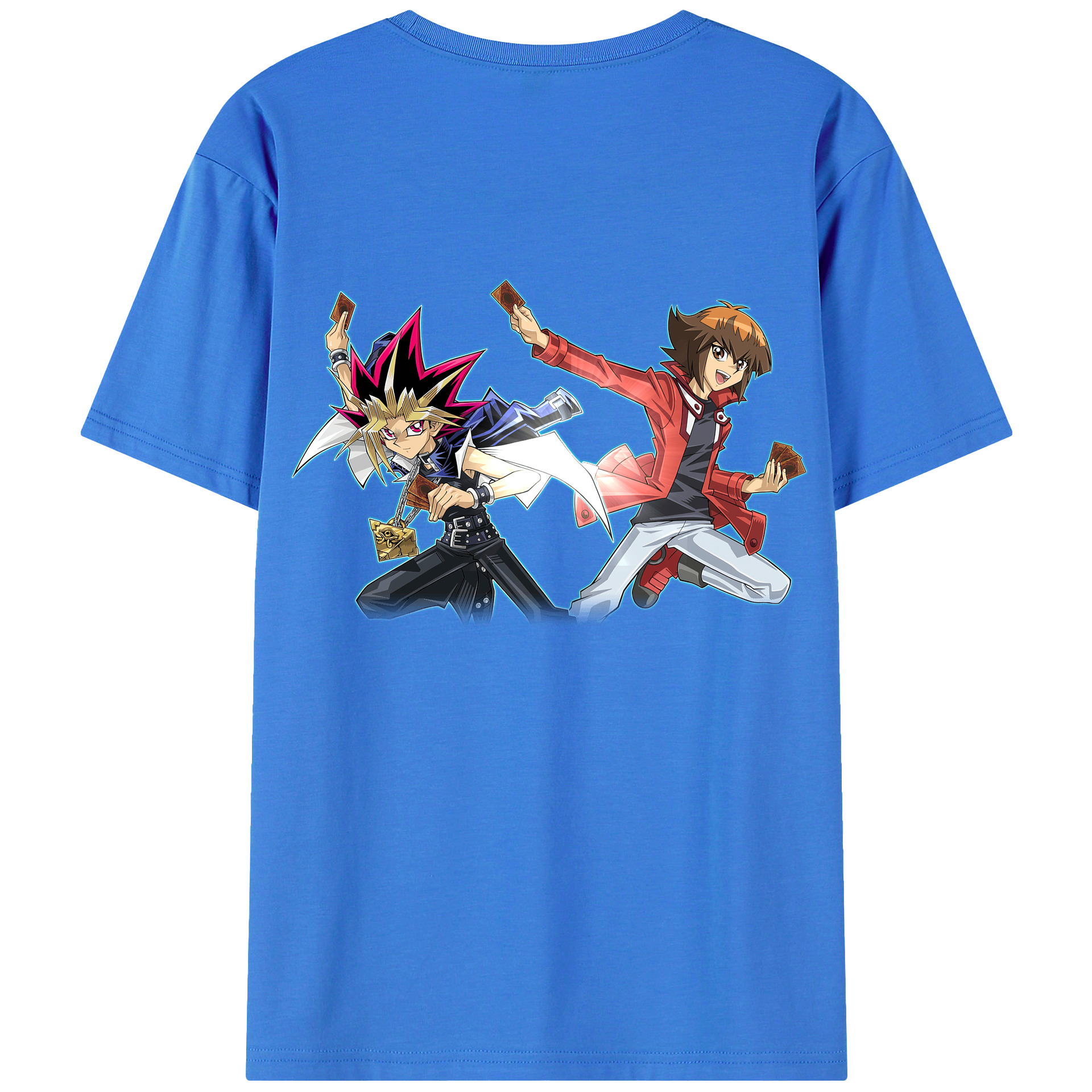 （画像用） 遊☆戯☆王 Yu-Gi-Oh! 綿100％ メンズ半袖Tシャツ（バックプリント） 通気性