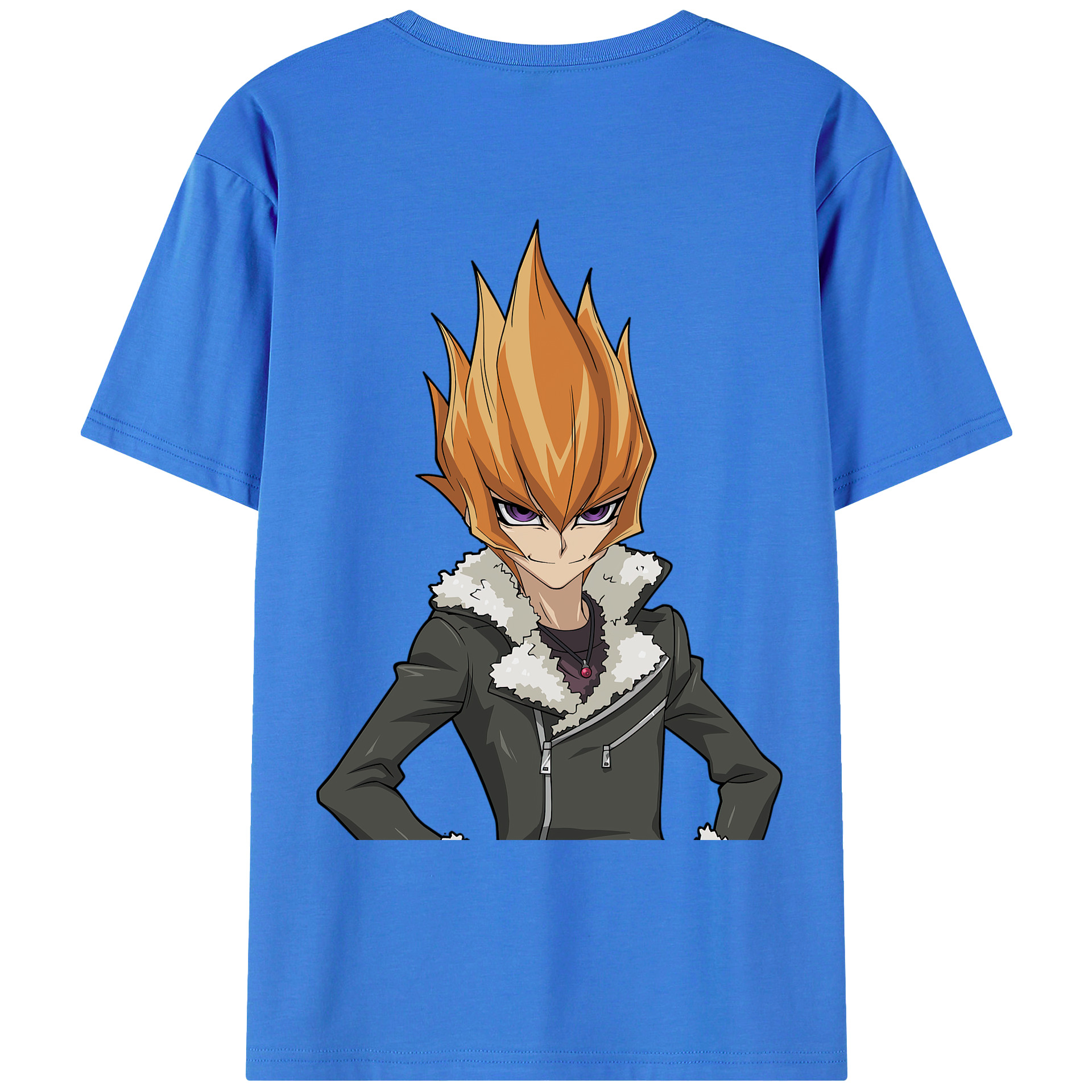（画像用） 遊☆戯☆王 Yu-Gi-Oh! 綿100％ メンズ半袖Tシャツ（バックプリント） 通気性
